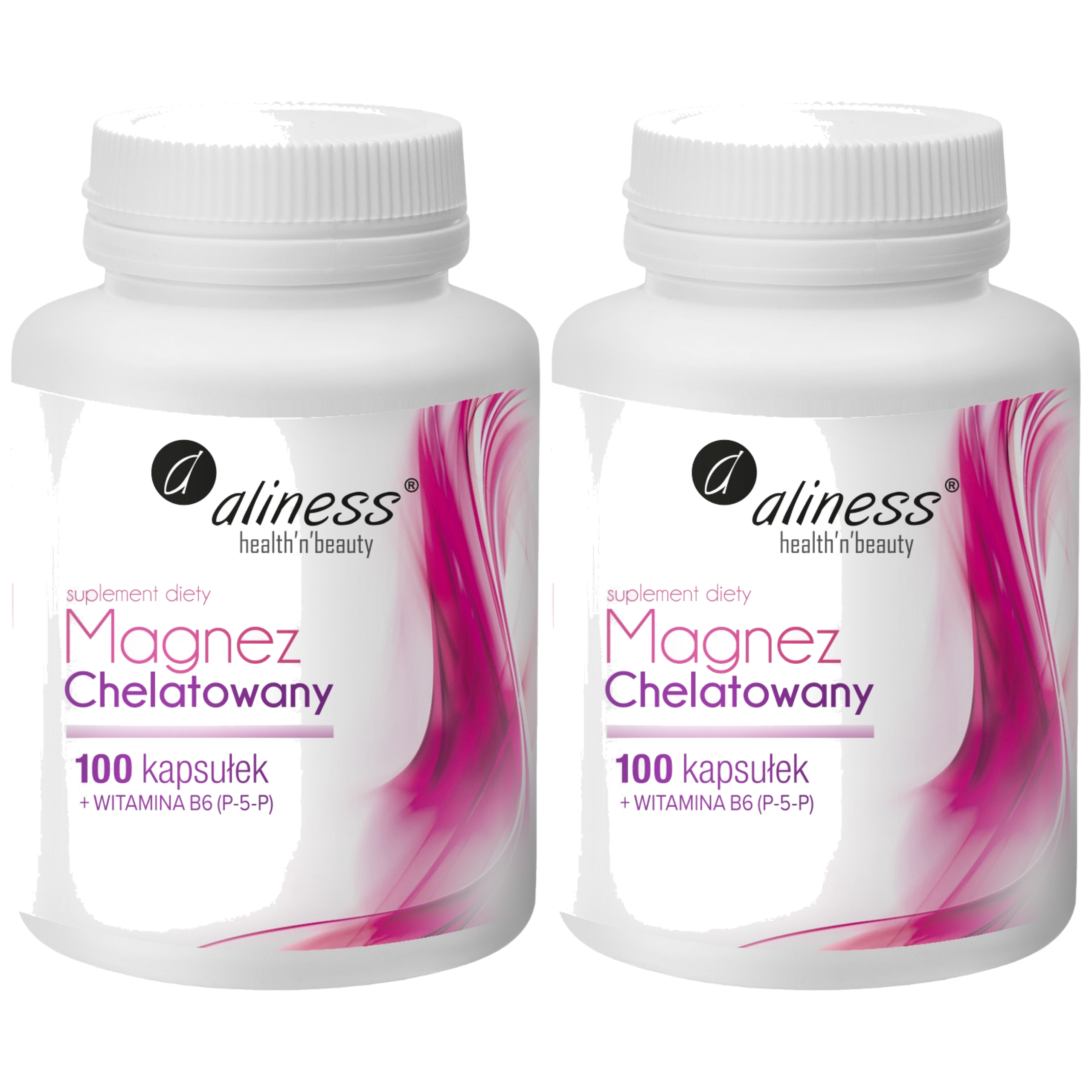 ALINESS - Magnez Chelatowany 720mg + B6 (P-5-P) - 2x 100caps.