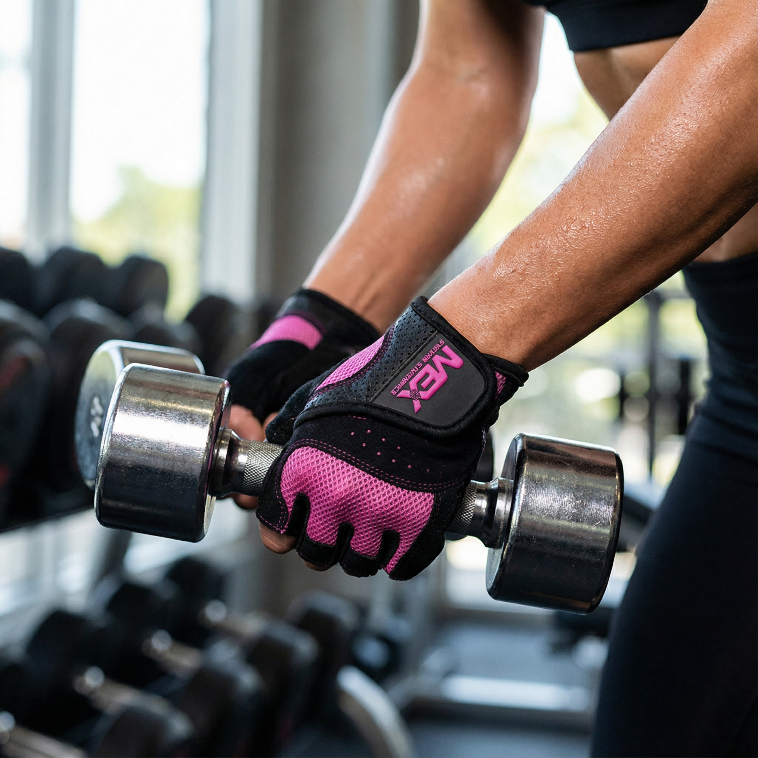 MEX W‑FIT Rękawice Damskie – Purple — zestaw 2x