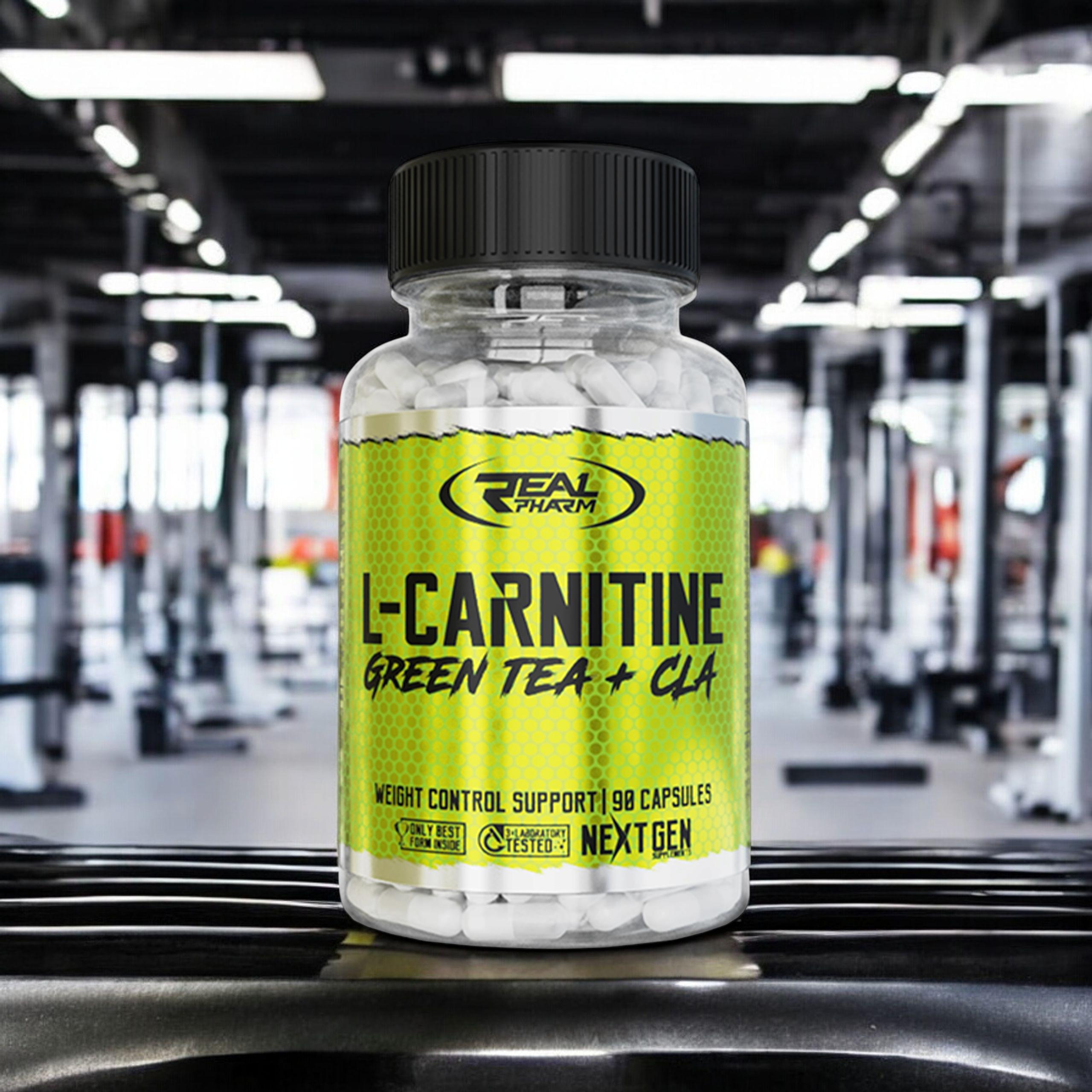 REAL PHARM L-Carnitine Green Tea + CLA - 2x 90caps.