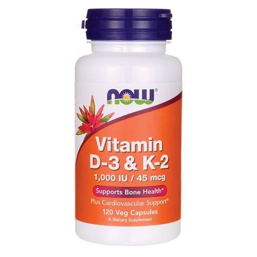 NOW Vitamin D3 & K2 1000IU - 3x 120vegcaps