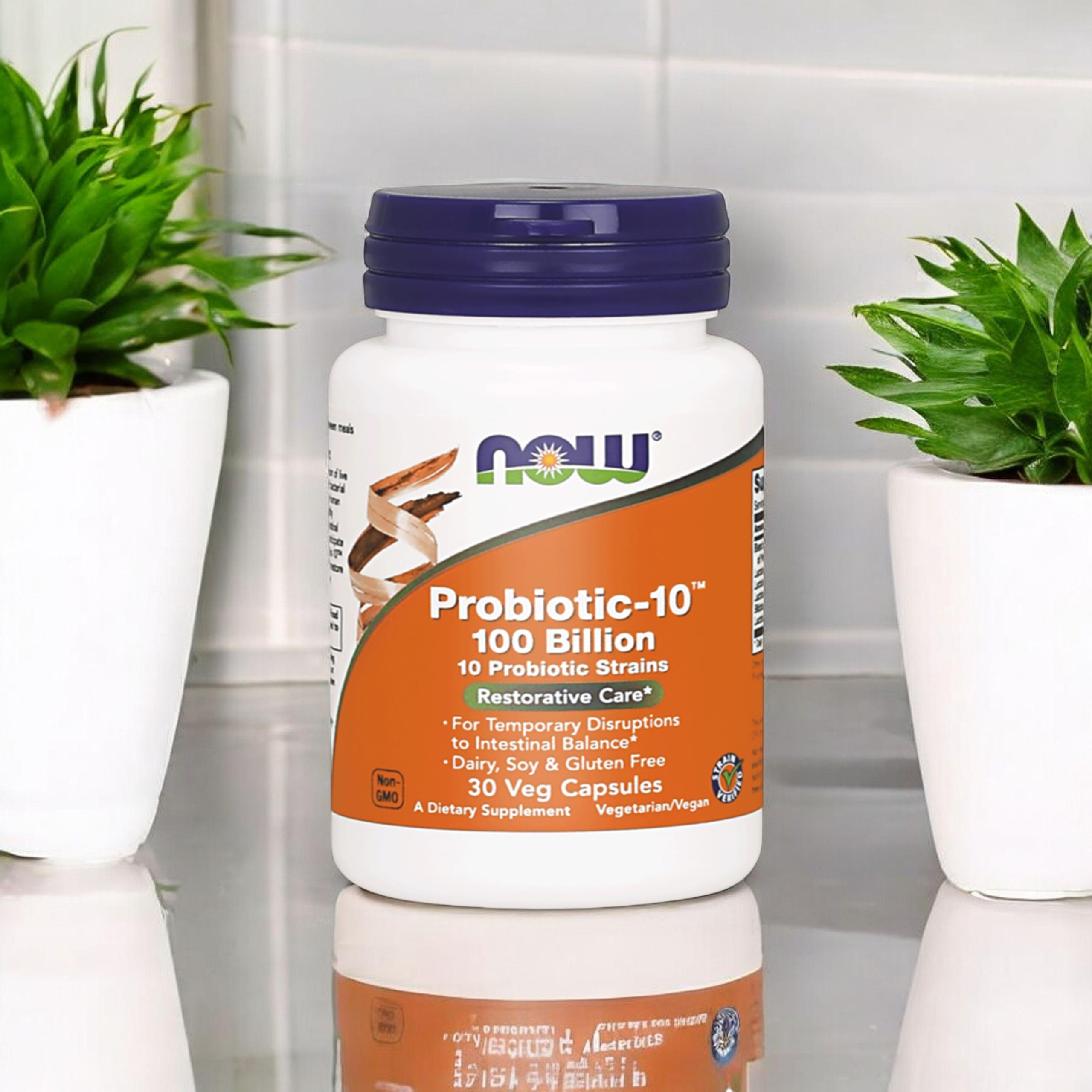 NOW Probiotic-10 100 Billion - 3x 30 Veg Caps