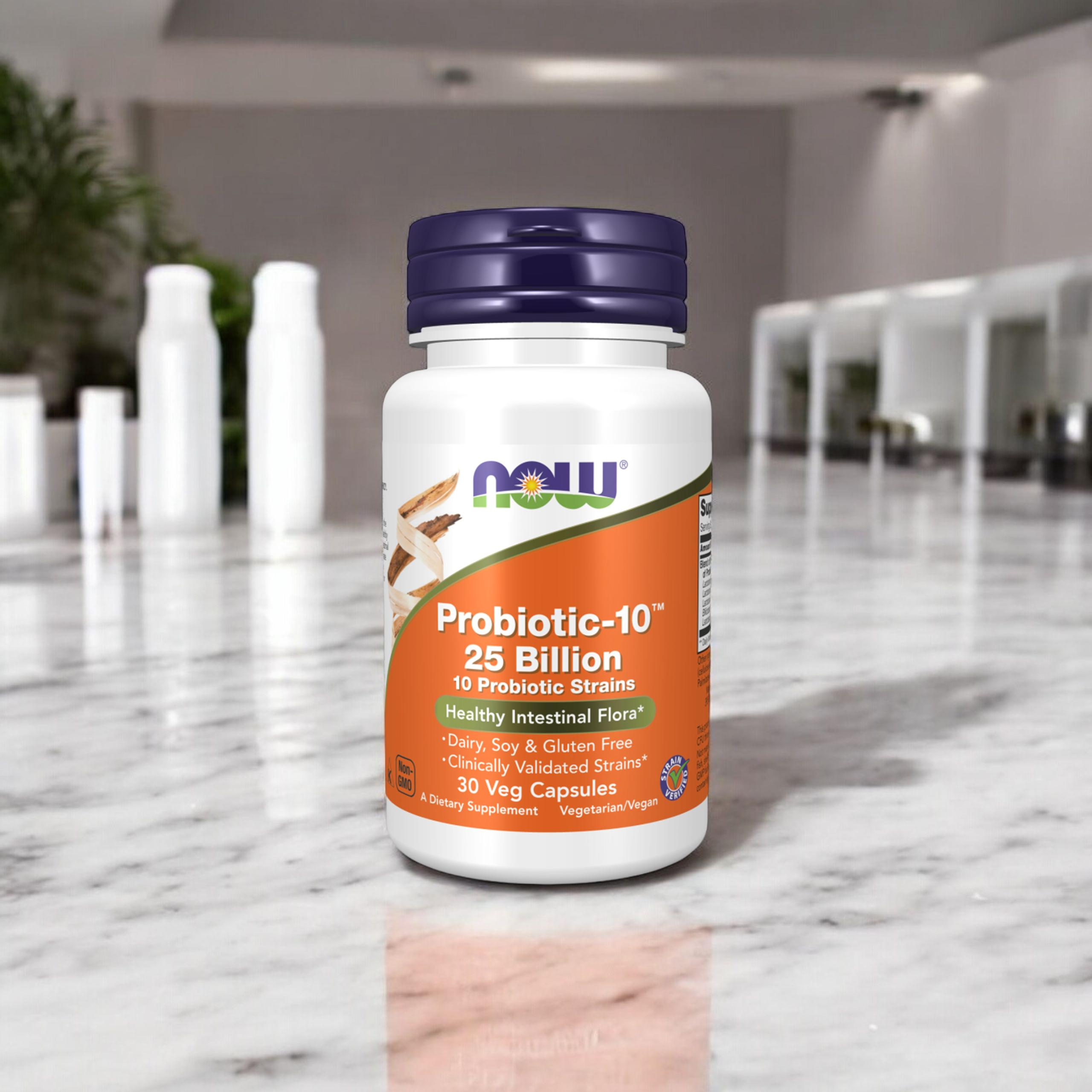 NOW Probiotic-10 25 Billion - 3x 30vcaps.