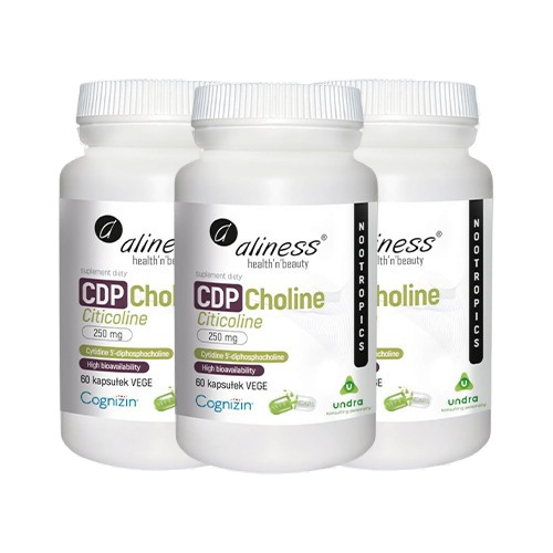 Aliness CDP Choline 250mg - 3x 60vcaps.