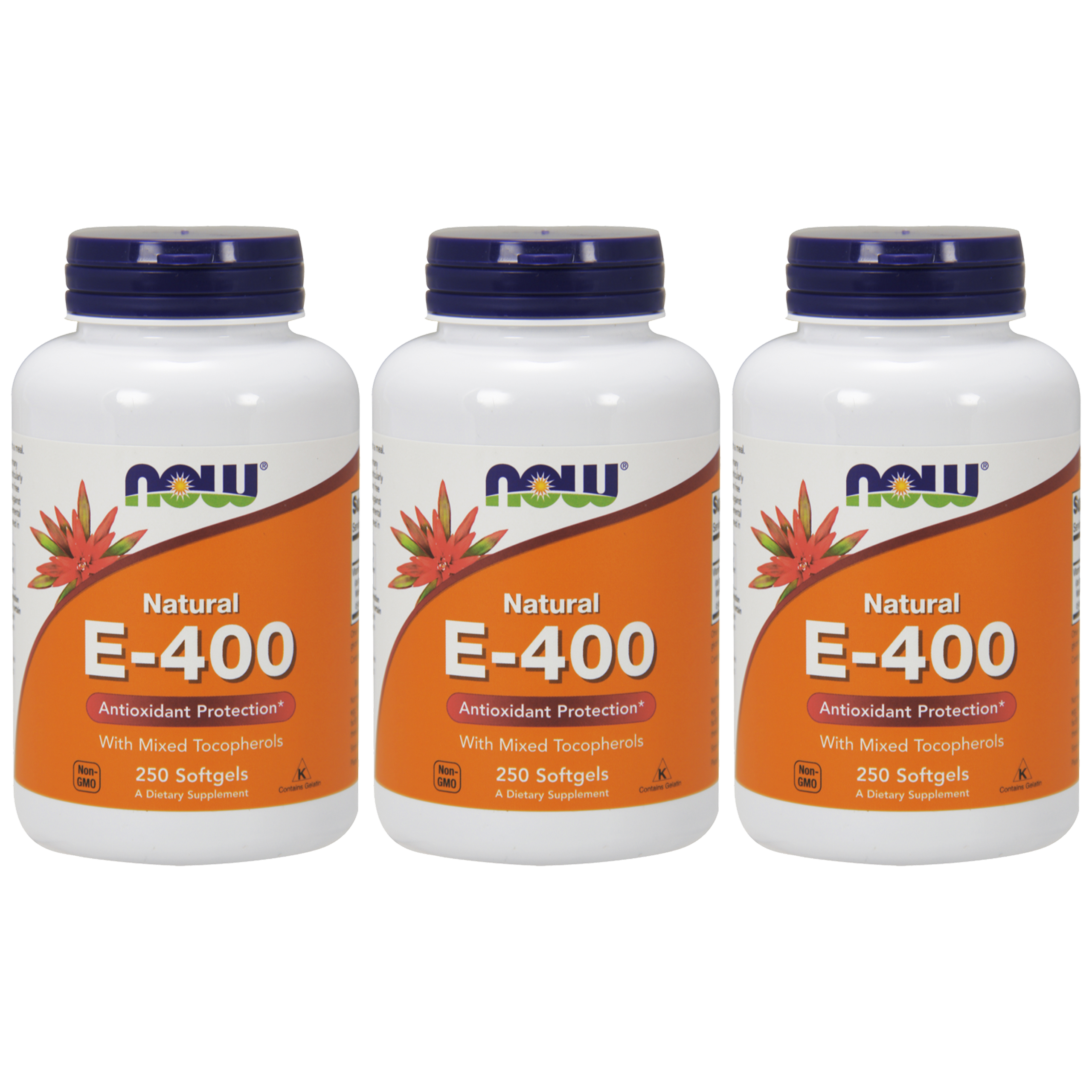 NOW Vitamin E-400 MT - 3x 250softgels