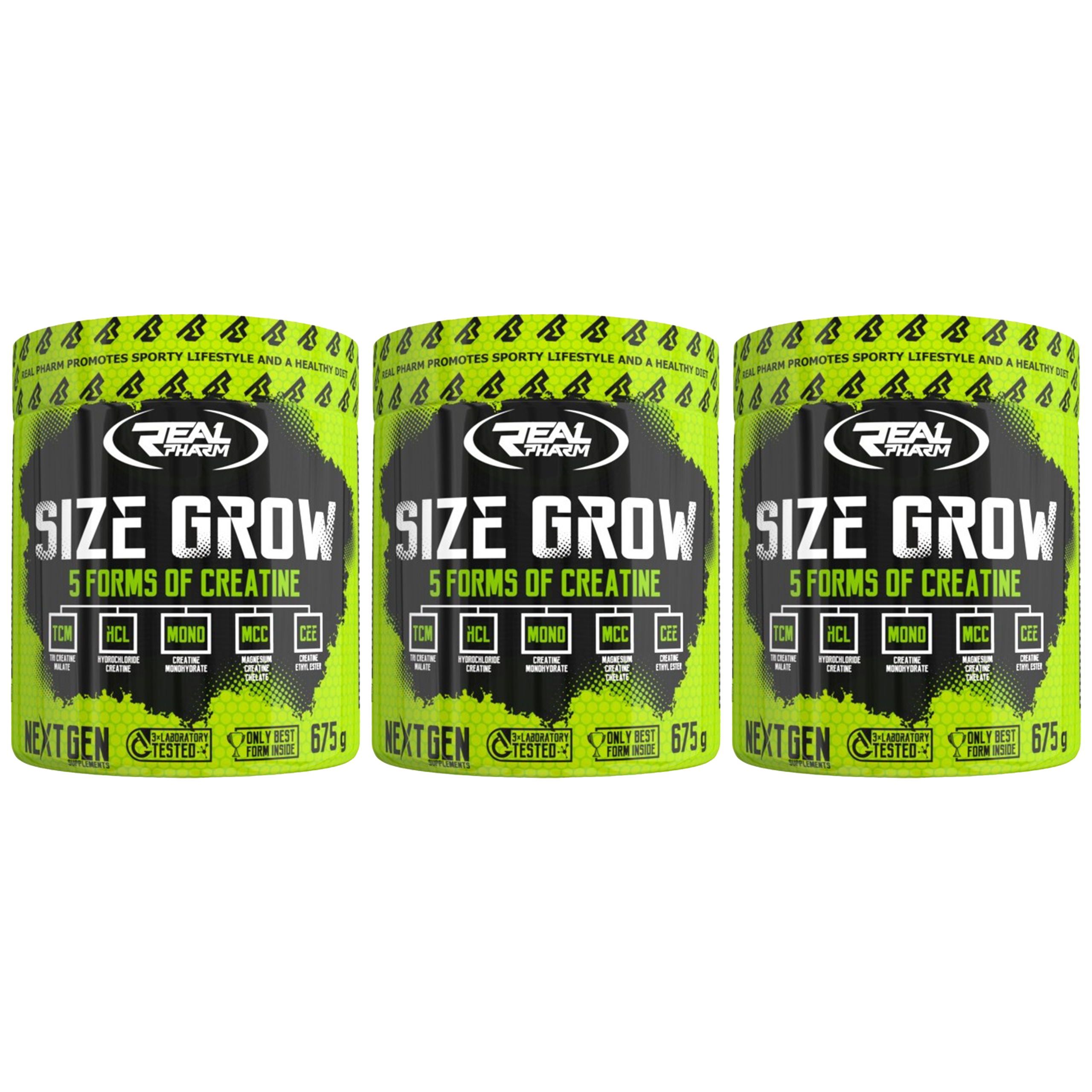 REAL PHARM Size Grow - 3x 675g