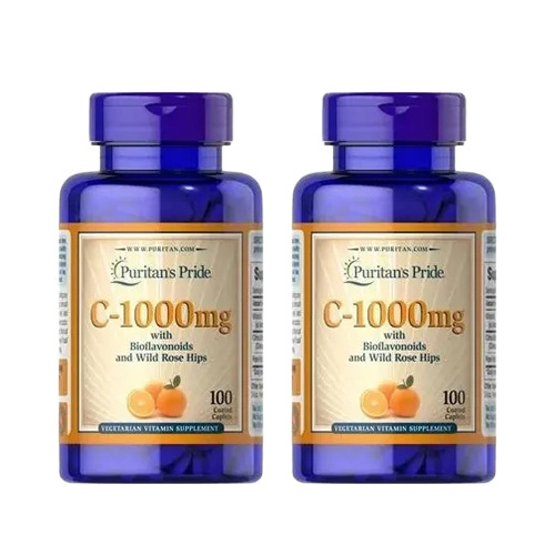 Puritan's Pride Vitamin C-1000 With BioFlav Rose Hips - 2x 100caps