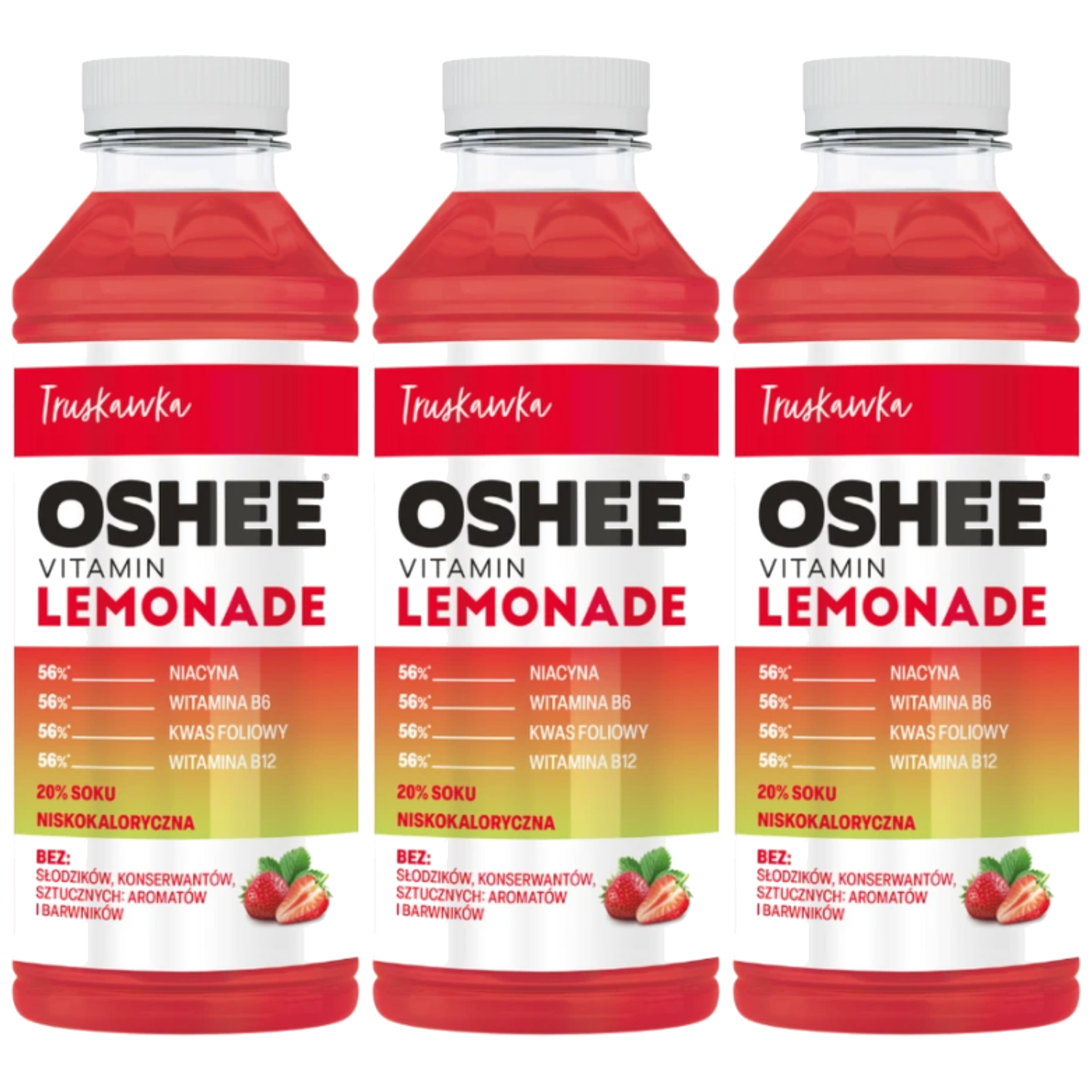 OSHEE - Oshee Vitamin Lemonade - 3x 555ml - Strawberry