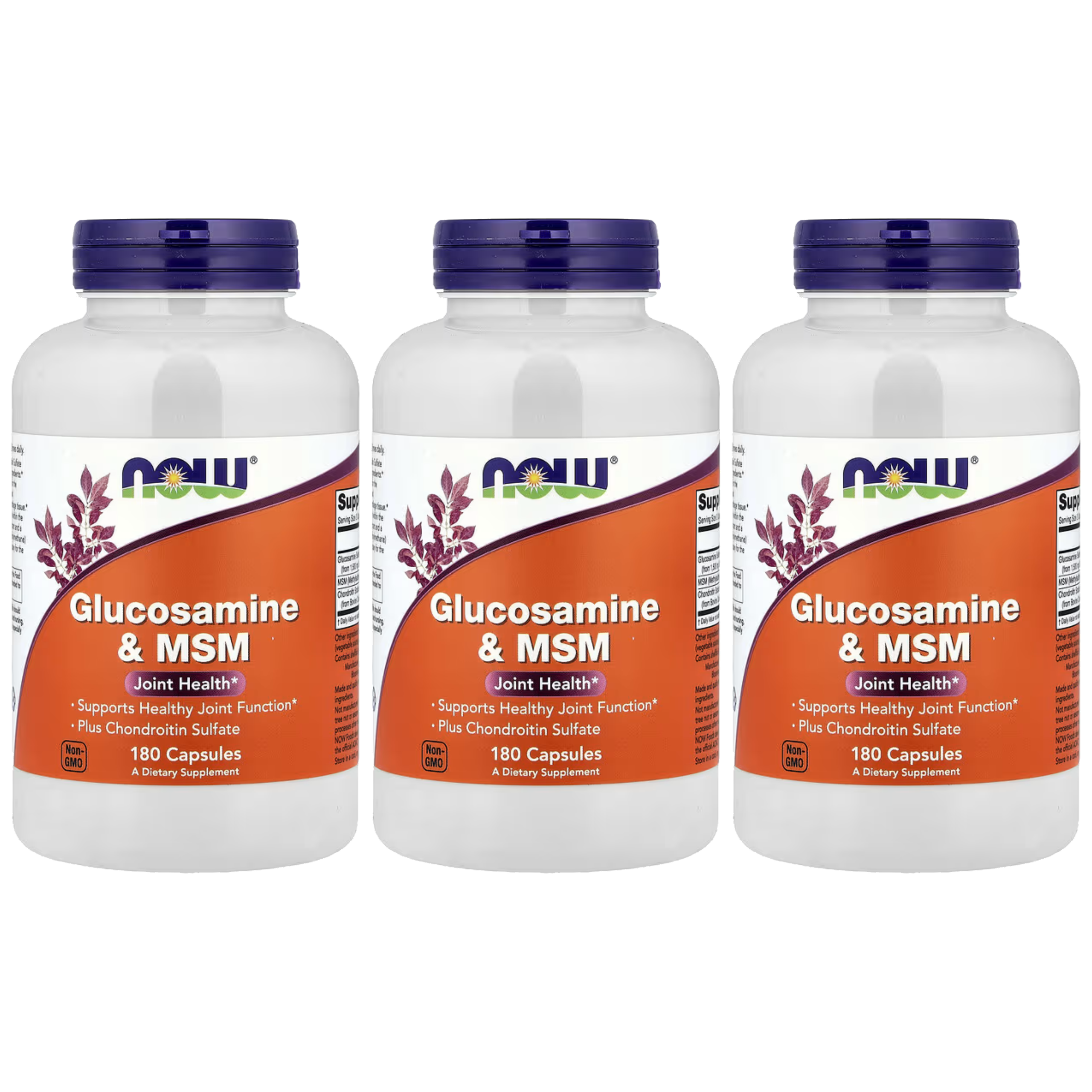 NOW Glucosamine & MSM - 3x 180caps