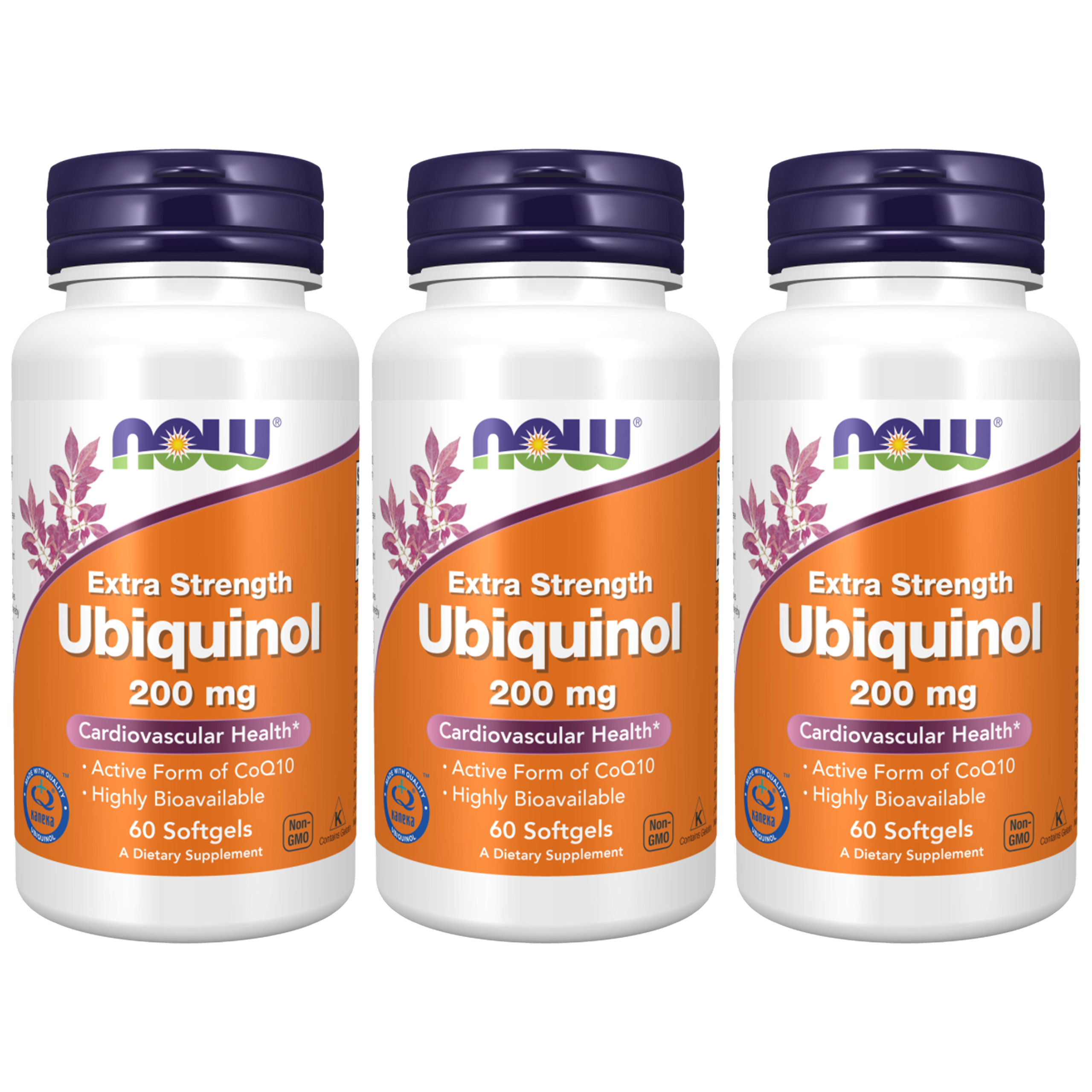 NOW Ubiquinol Extra Strength 200mg - 3x 60softgels