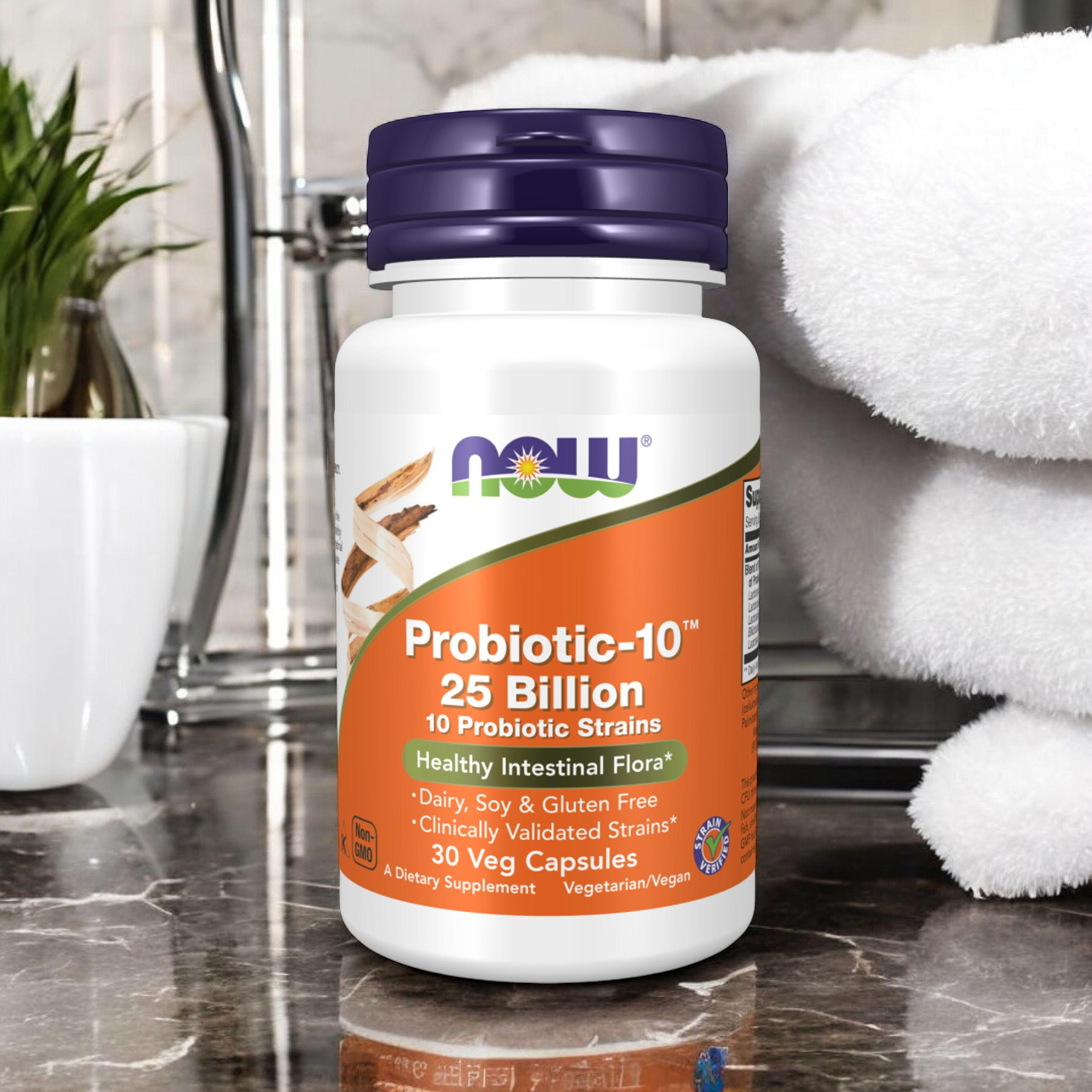 NOW Probiotic-10 25 Billion - 3x 30vcaps.