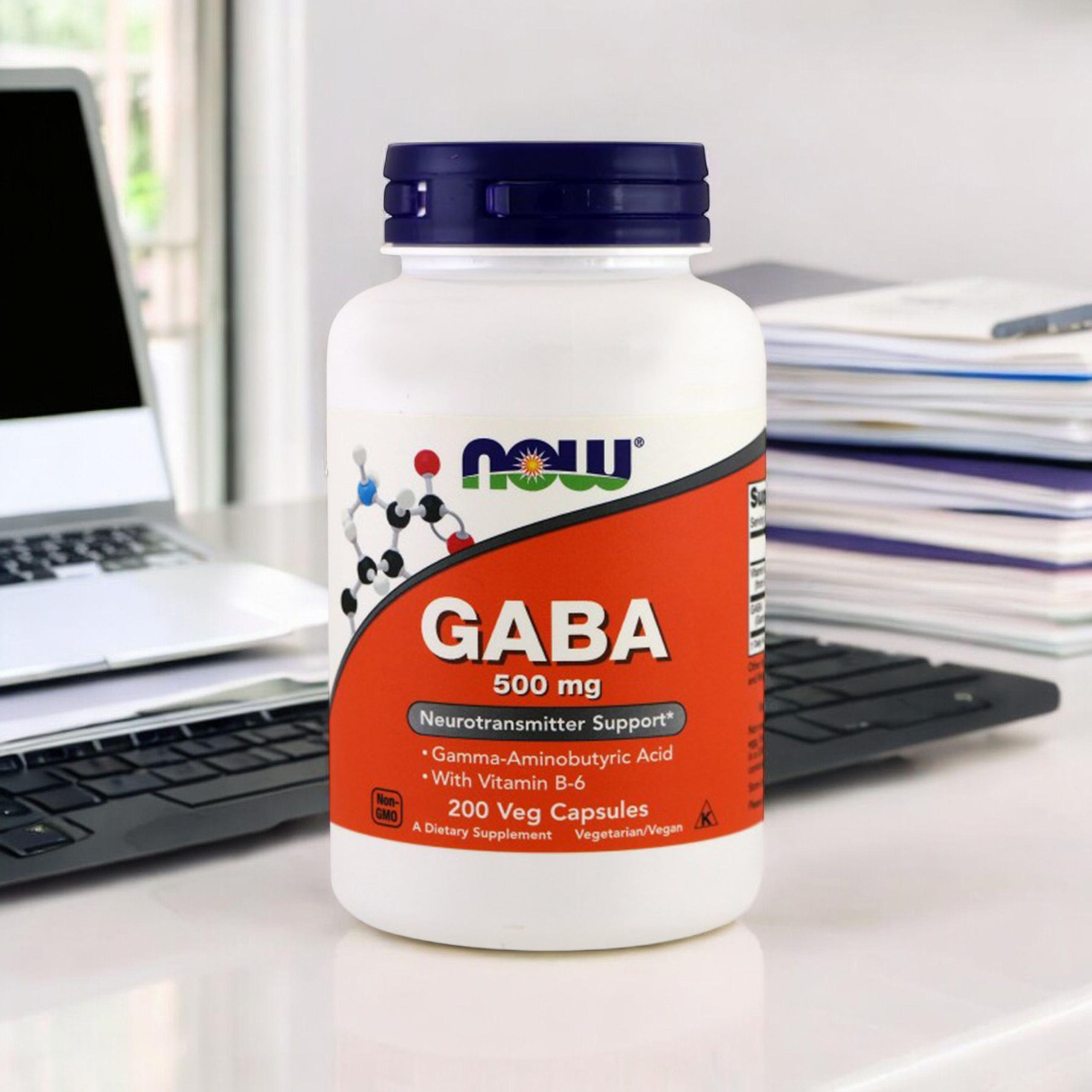 NOW GABA 500mg with B6 - 2x 200vcaps