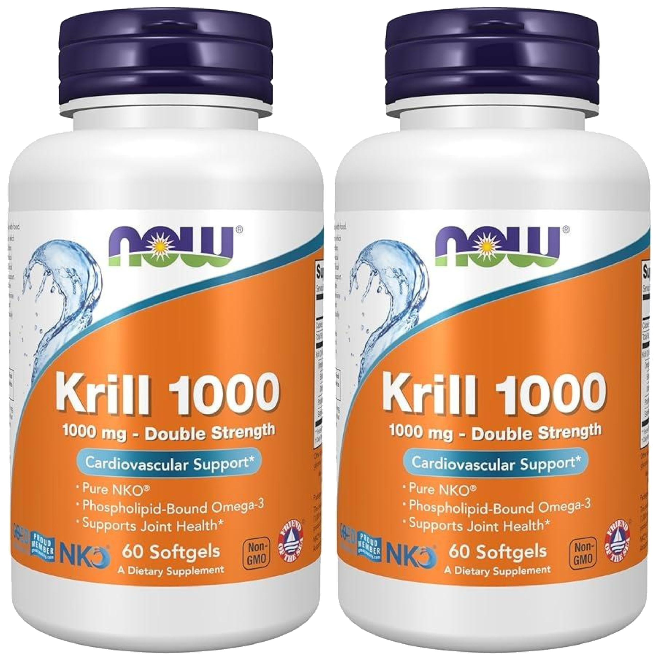 NOW - Krill Oil 1000mg - 2x 60softgels