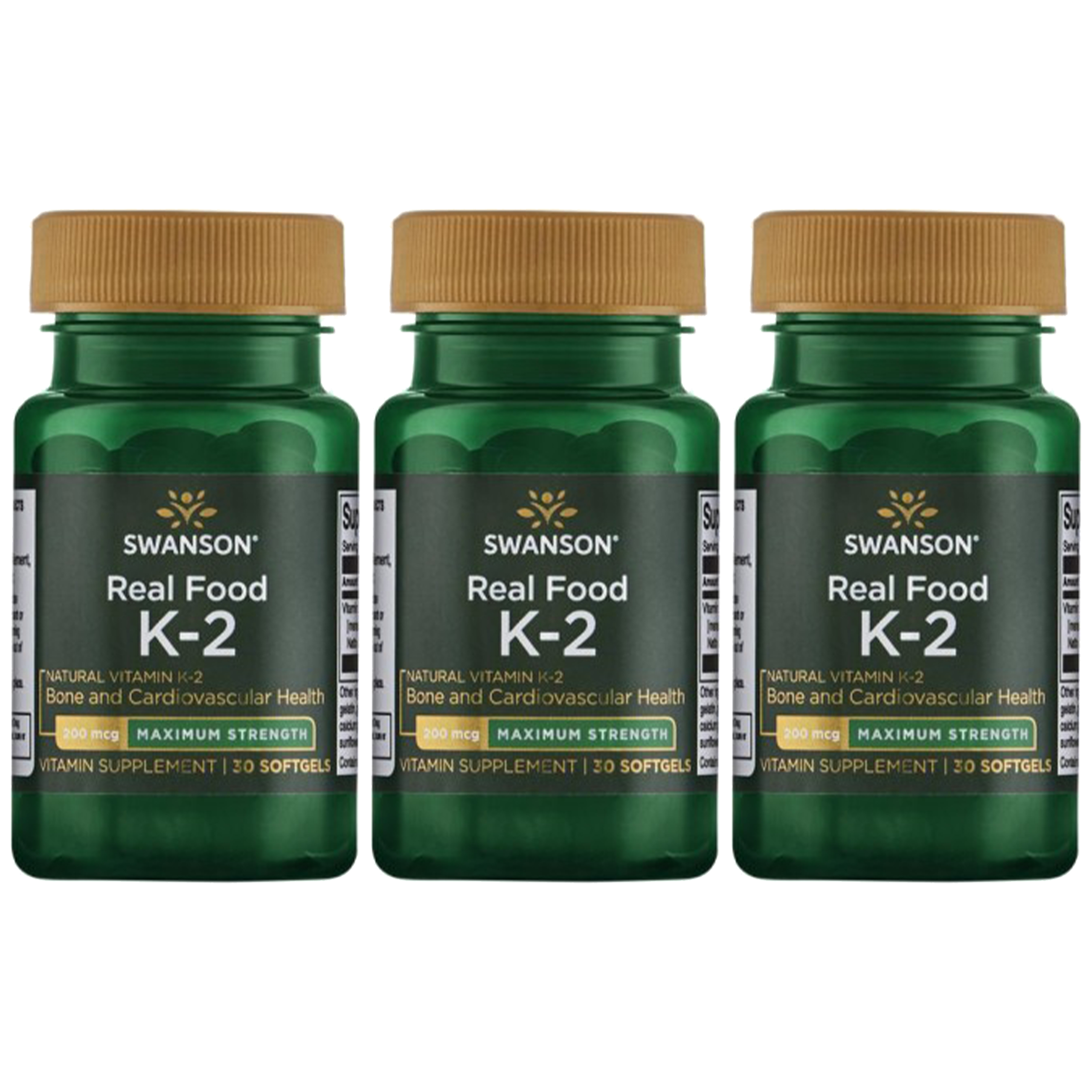 SWANSON Vitamin K2 200mcg - 3x 30softgel