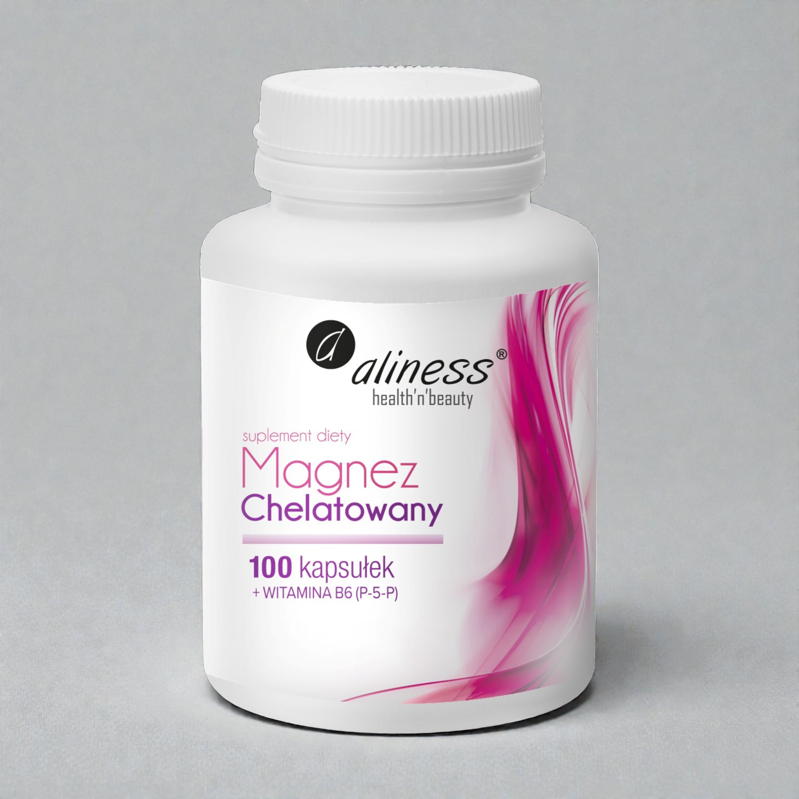 ALINESS - Magnez Chelatowany 720mg + B6 (P-5-P) - 2x 100caps.