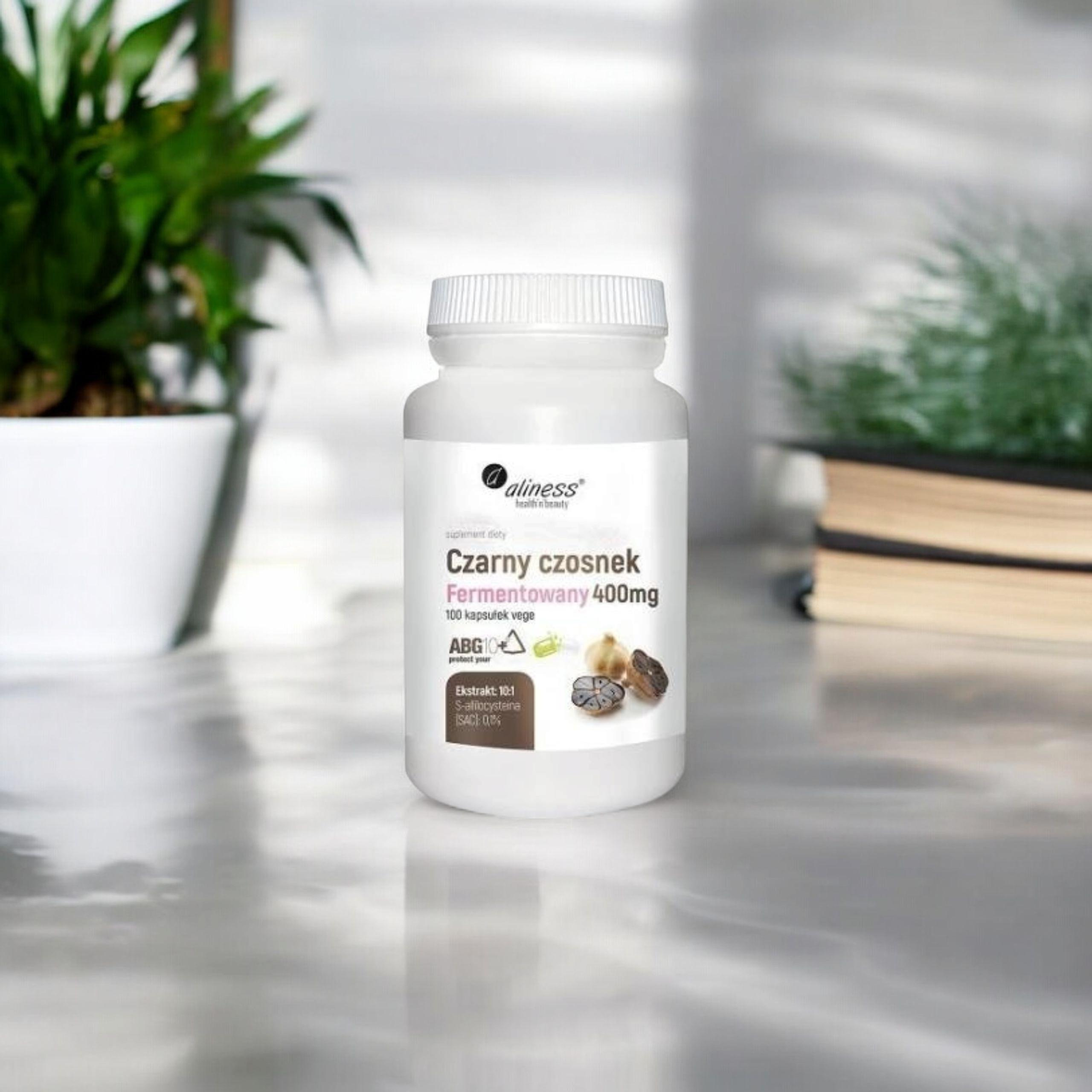 ALINESS - Czarny Czosnek Fermentowany 400mg - 100vcaps.