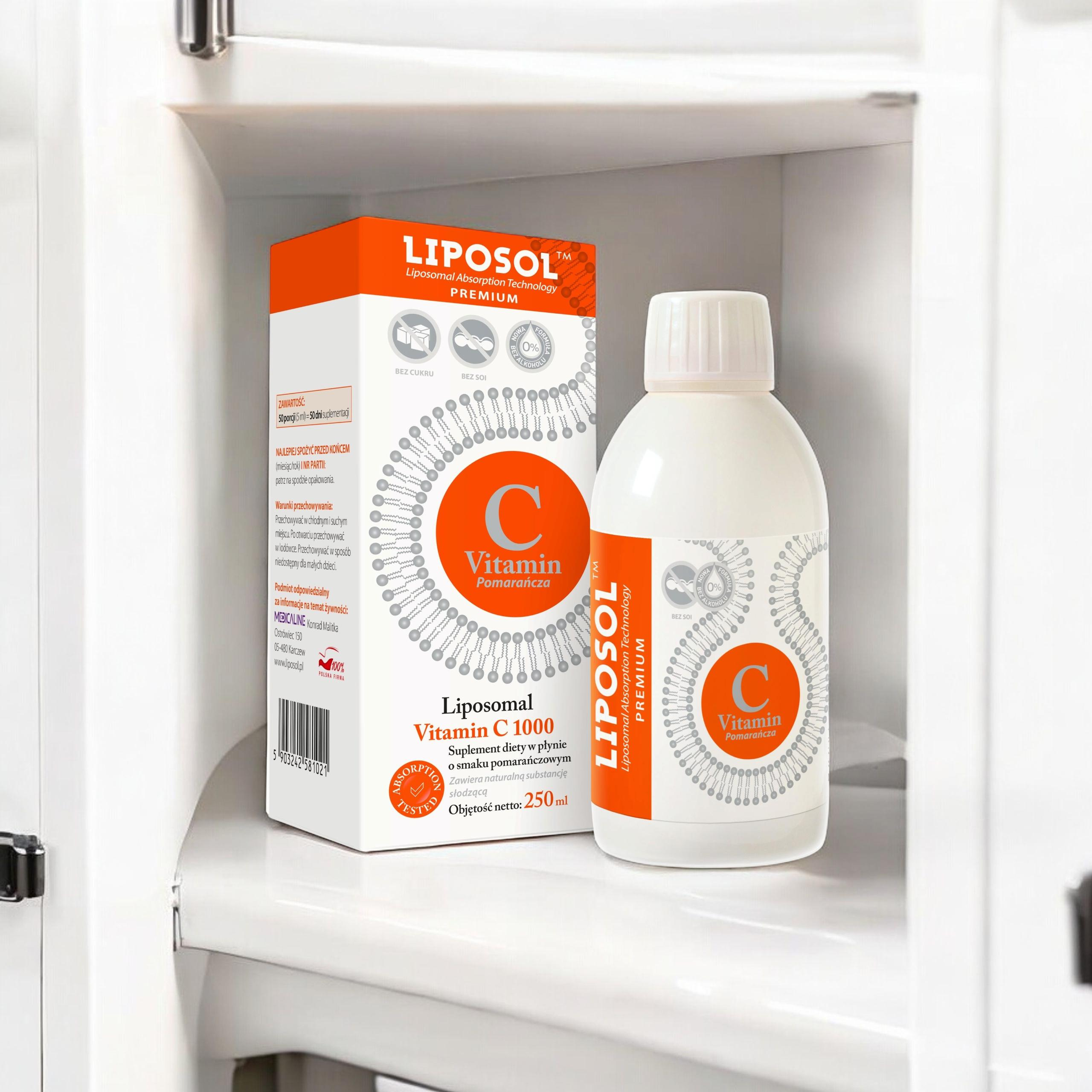 ALINESS - Witamina C Liposomalna - 250ml - Orange