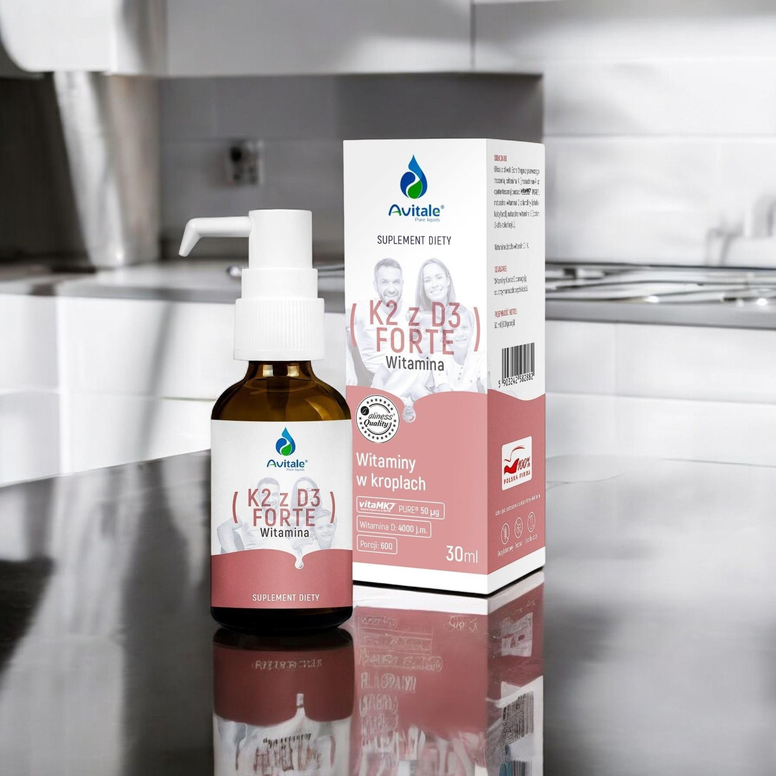 ALINESS - Avitale Witamina K2 MK7 + D3 Forte - 2x 30ml