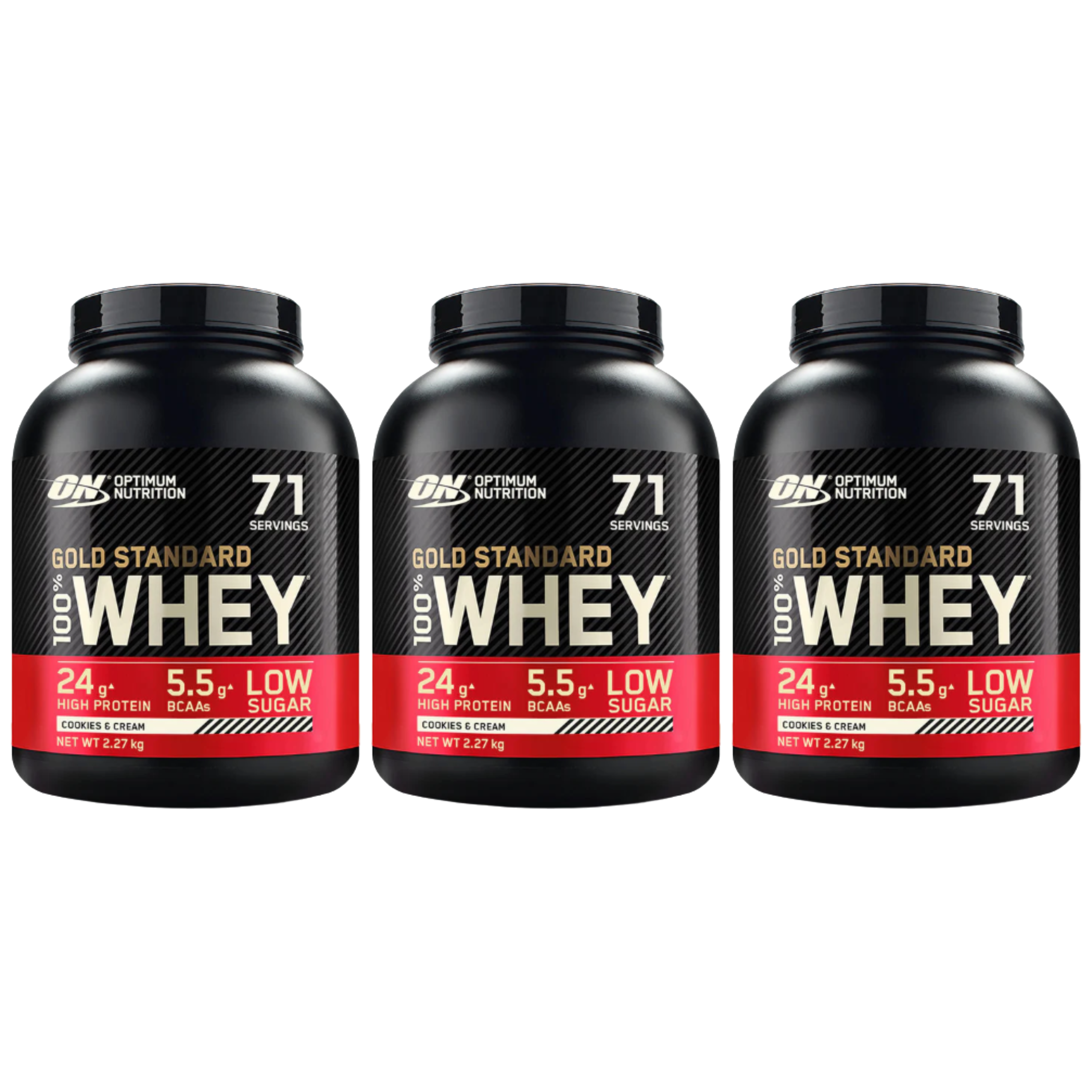 OPTIMUM NUTRITION - Whey Gold Standard - 3x 2270g - Cookies & Cream
