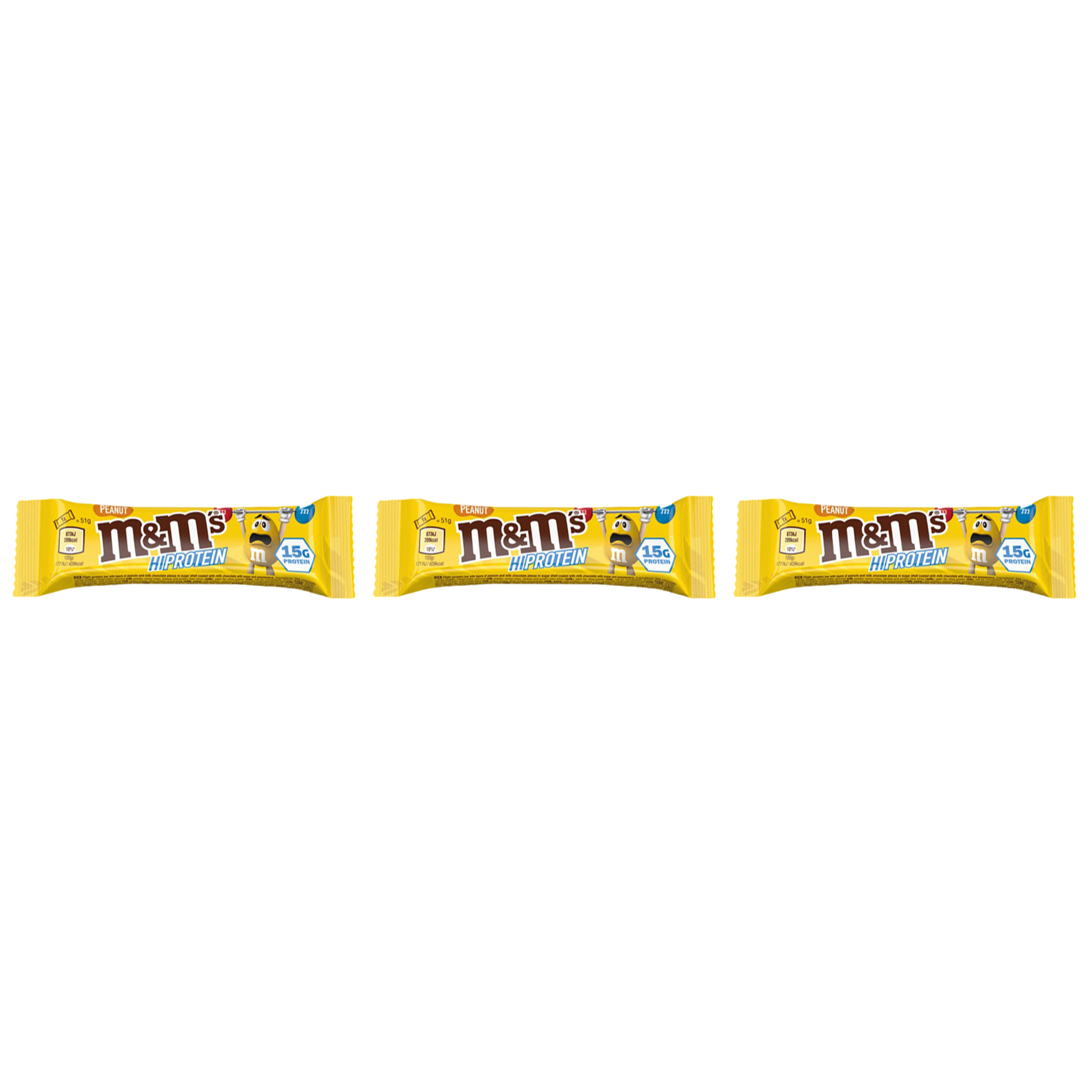 Mars Baton M&M's HIProtein Bar - 3x 51g - Peanut