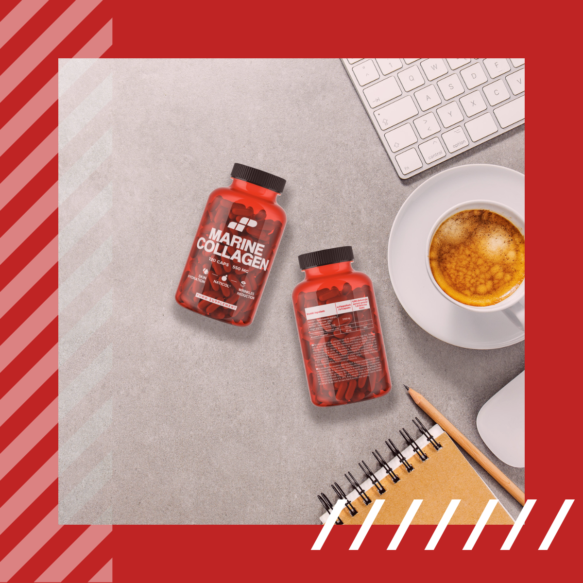 MP NUTRITION Marine Collagen 550mg - 120caps - Kolagen Rybi Naticol