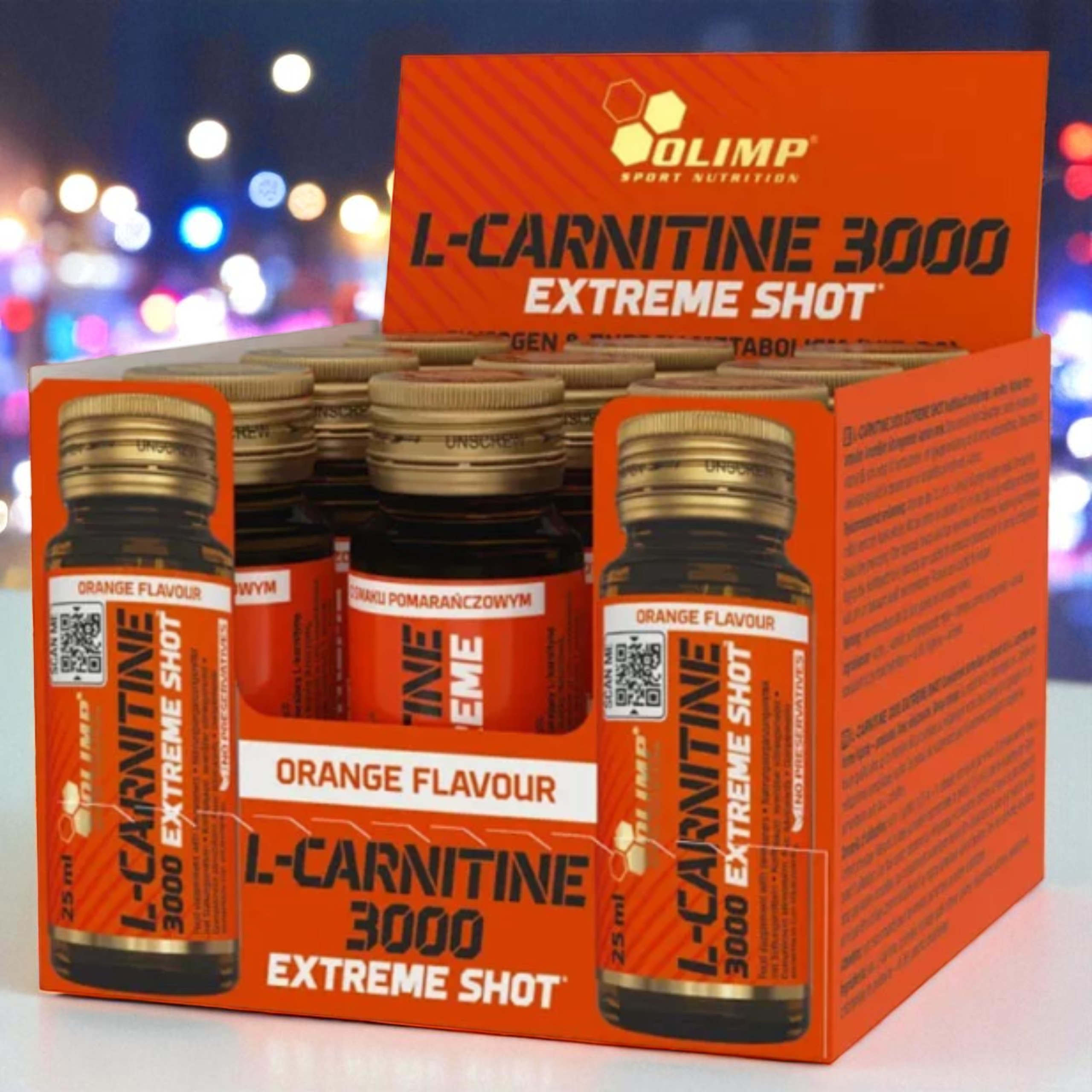 OLIMP - L-Carnitine 3000 Extreme Shot - 9x 2x 25ml - Orange