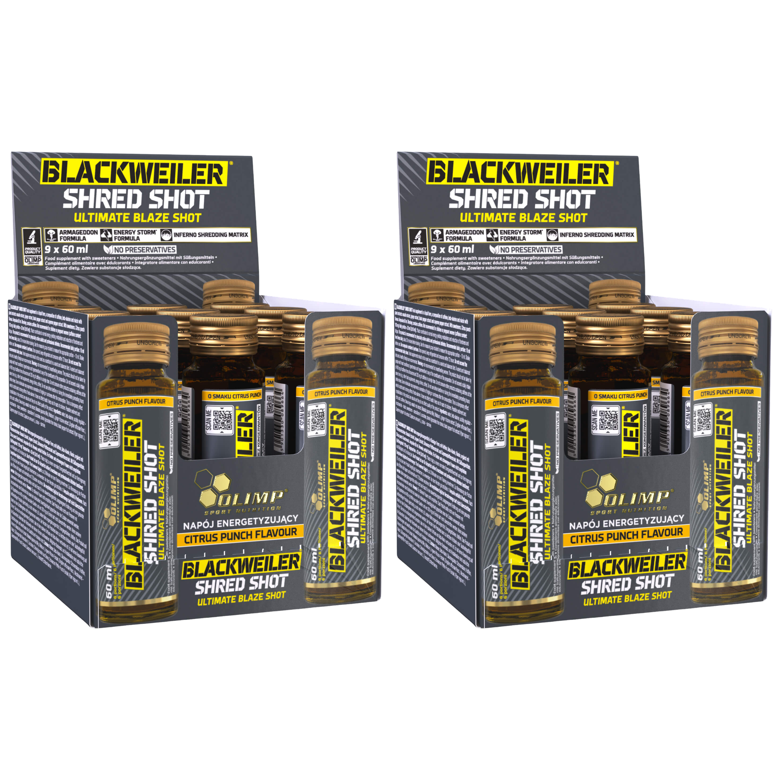 OLIMP - Blackweiler Shred Shot - 2x 60ml x9 - Citrus Punch