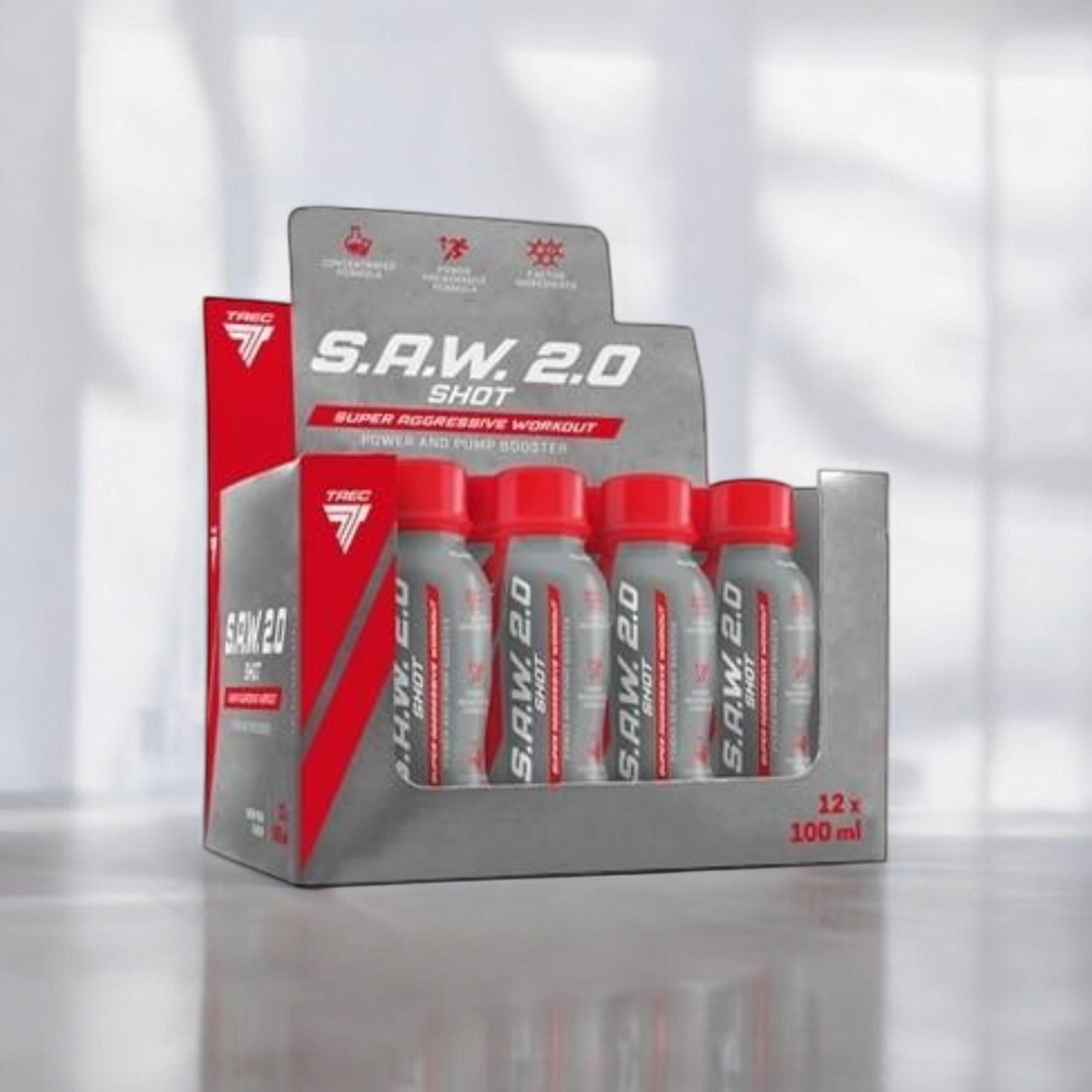 TREC - S.A.W. 2.0 Shot - 12x 3x 100ml - Cherry Pear