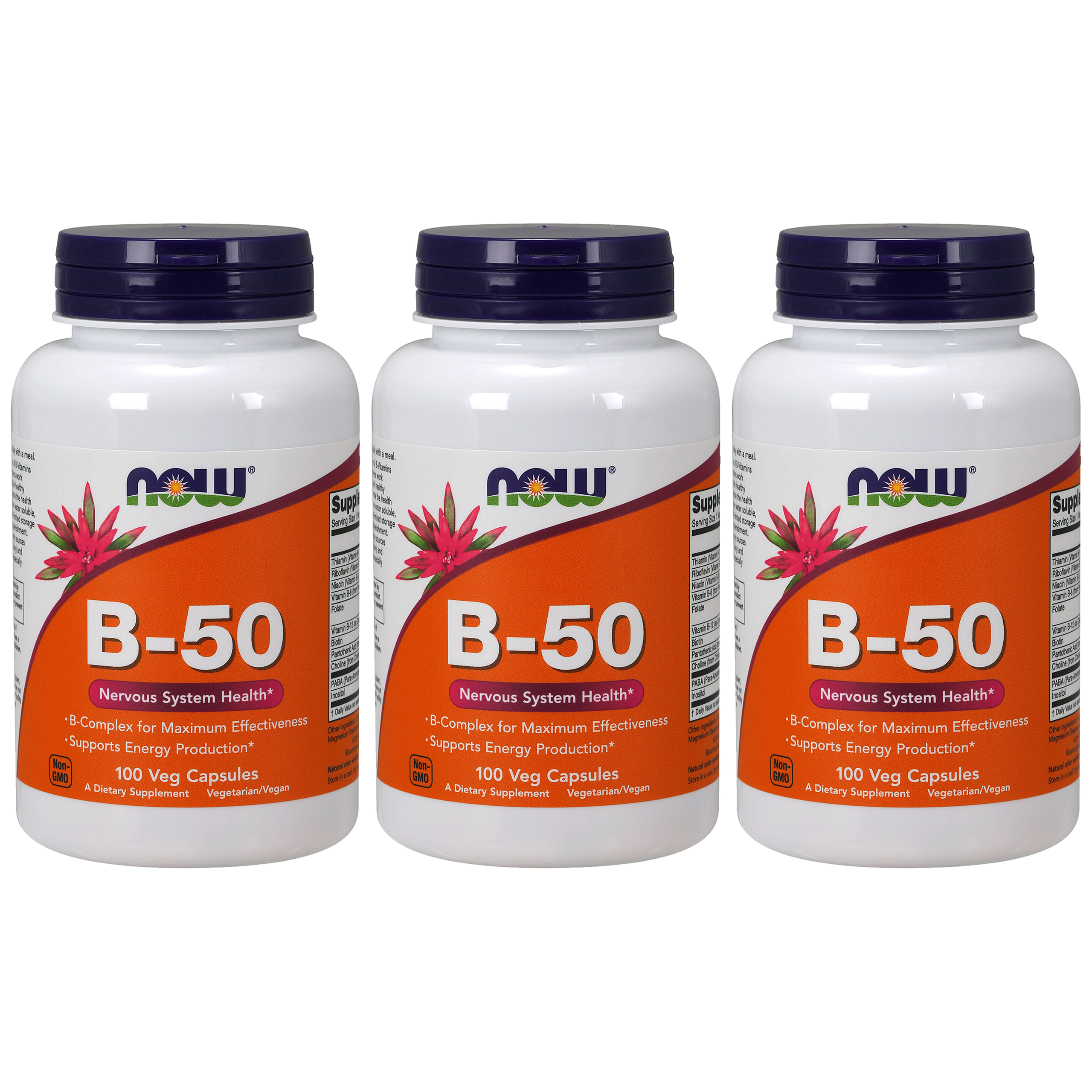 NOW Vitamin B-50 - 3x 100vcaps