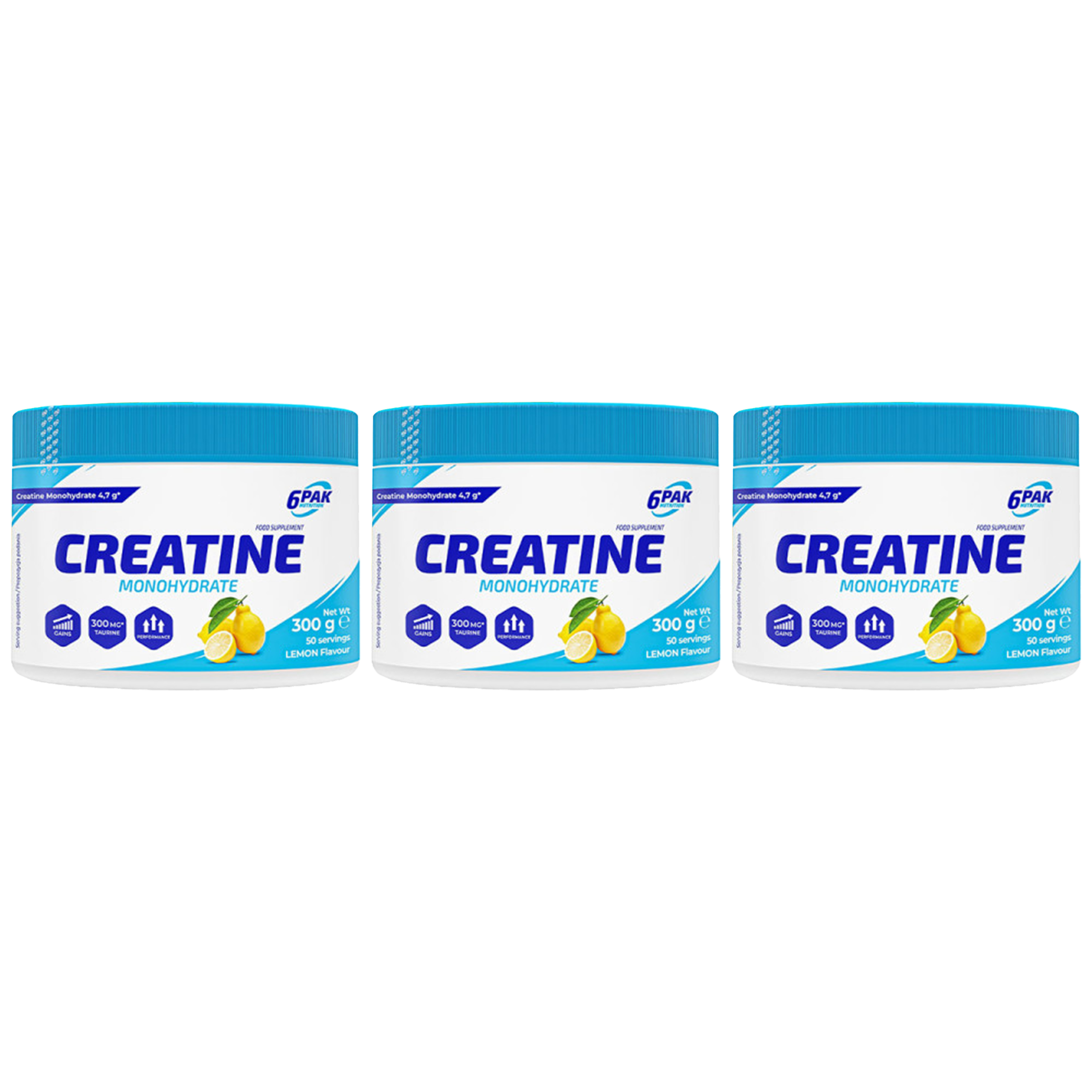 6PAK Creatine Monohydrate - 3x 300g