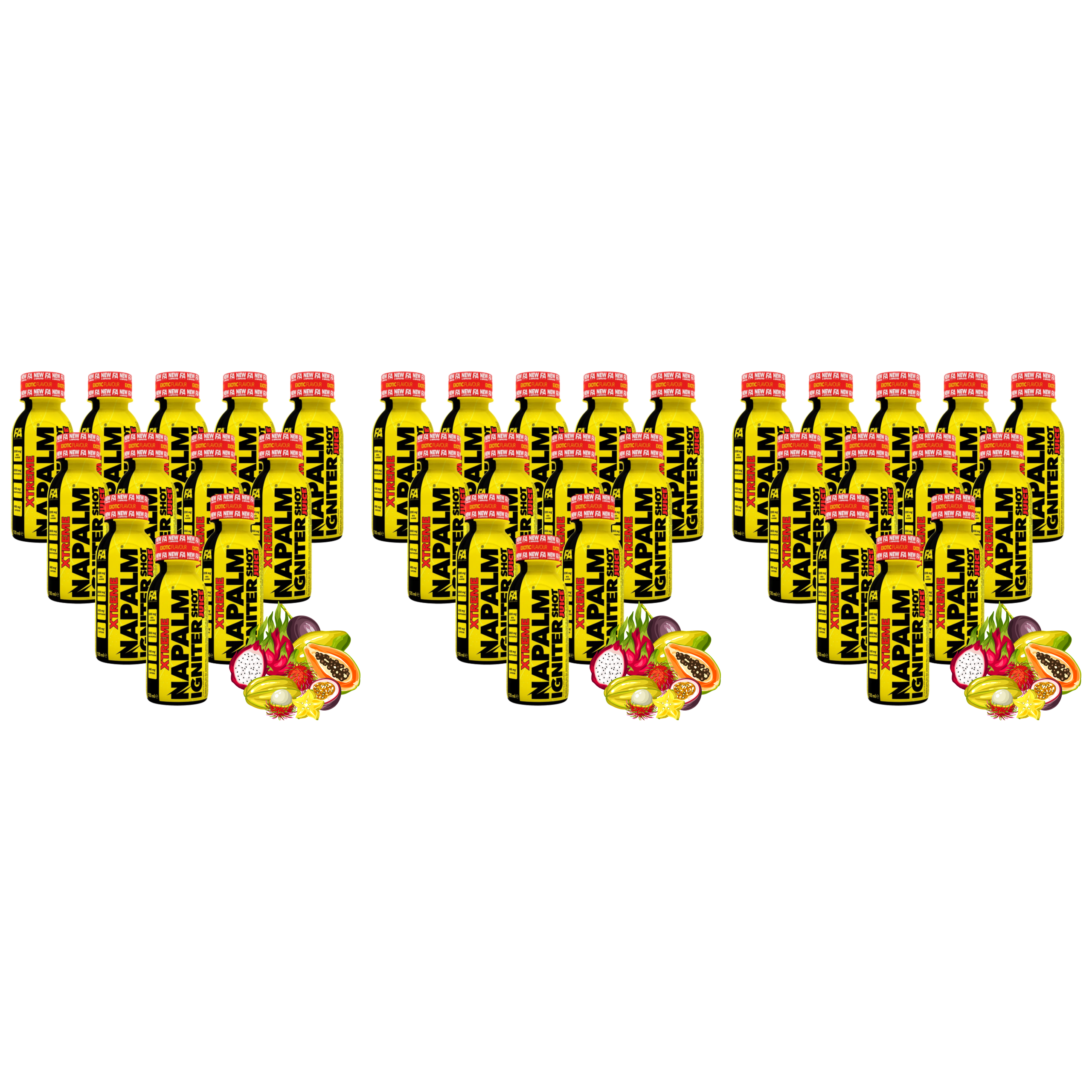 FITNESS AUTHORITY Xtreme Napalm Igniter Juice Shot - 12x 3x 120ml