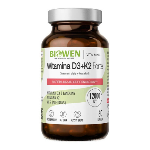 BIOWEN - Vitamin D3 + K2 Forte 12000 IU - 60caps.