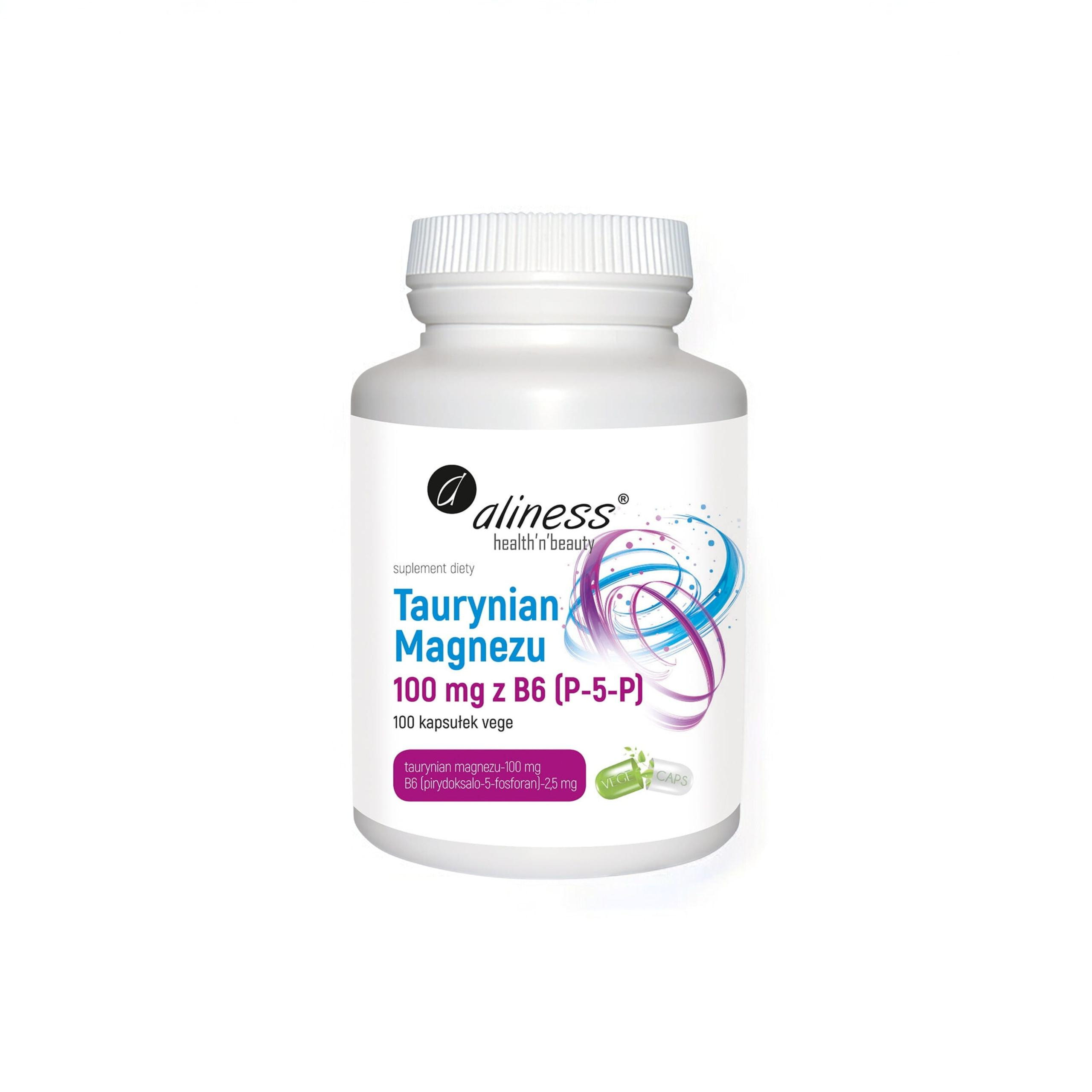 ALINESS Taurynian Magnezu 100mg z B6 - 3x 100vcaps.
