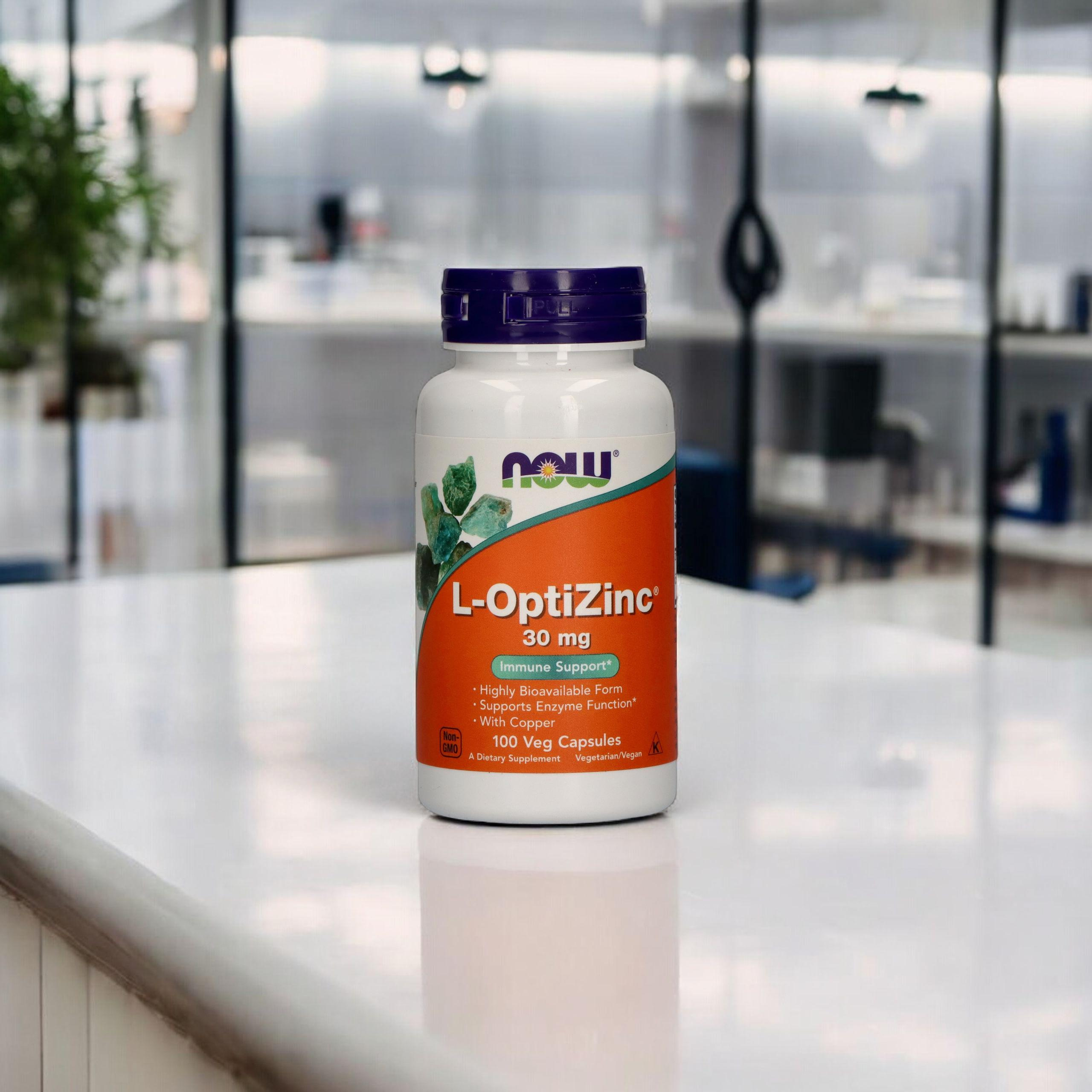 NOW L-OptiZinc 30mg - 100caps - 2x NIE ODKRYWAĆ