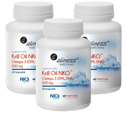 ALINESS - Krill Oil NKO 500mg - 60caps. x3