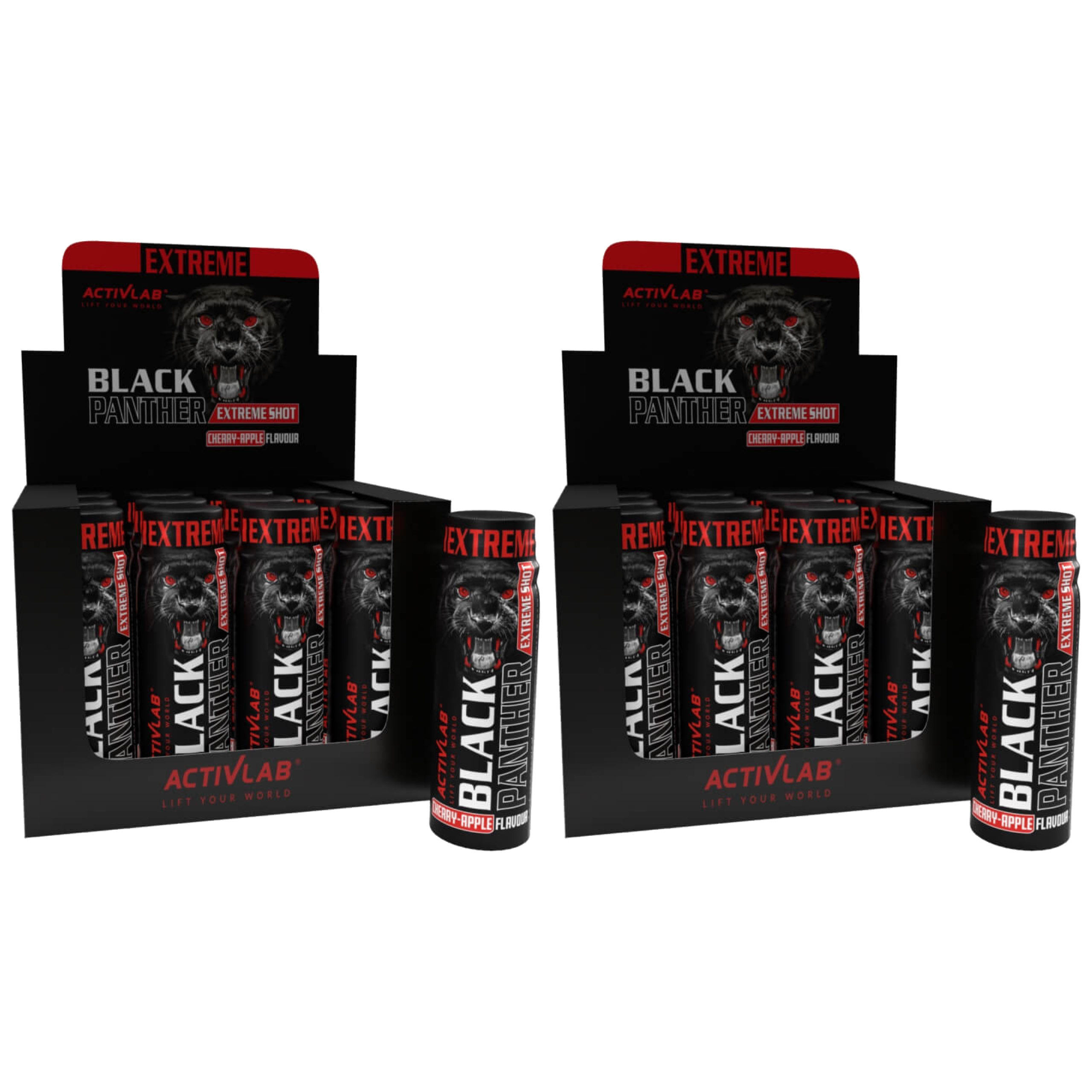 ACTIVLAB - Black Panther Extreme Shot - 12x 2x 80ml - Cherry Apple