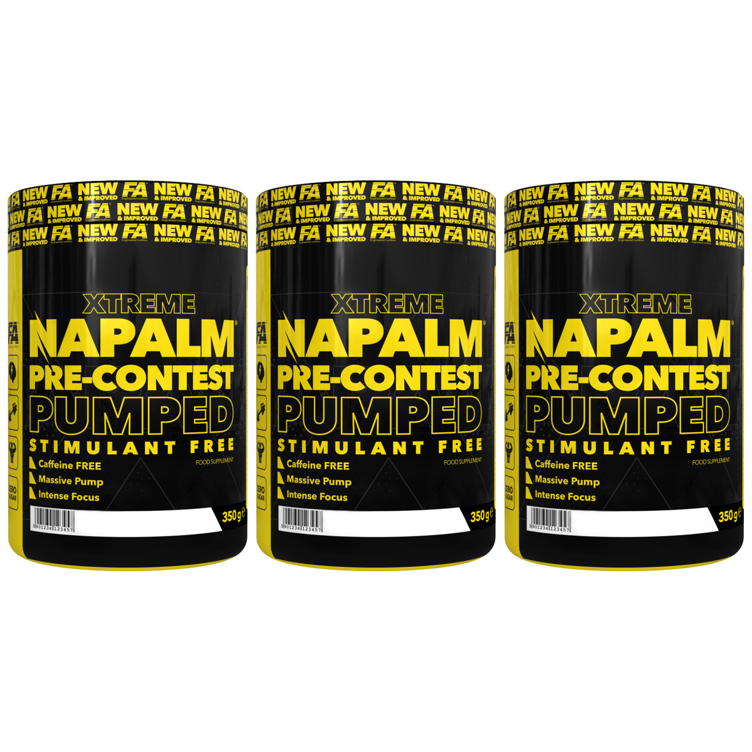 FITNESS AUTHORITY Napalm Pre-Contest Pumped Stimulant Free - 3x 350g
