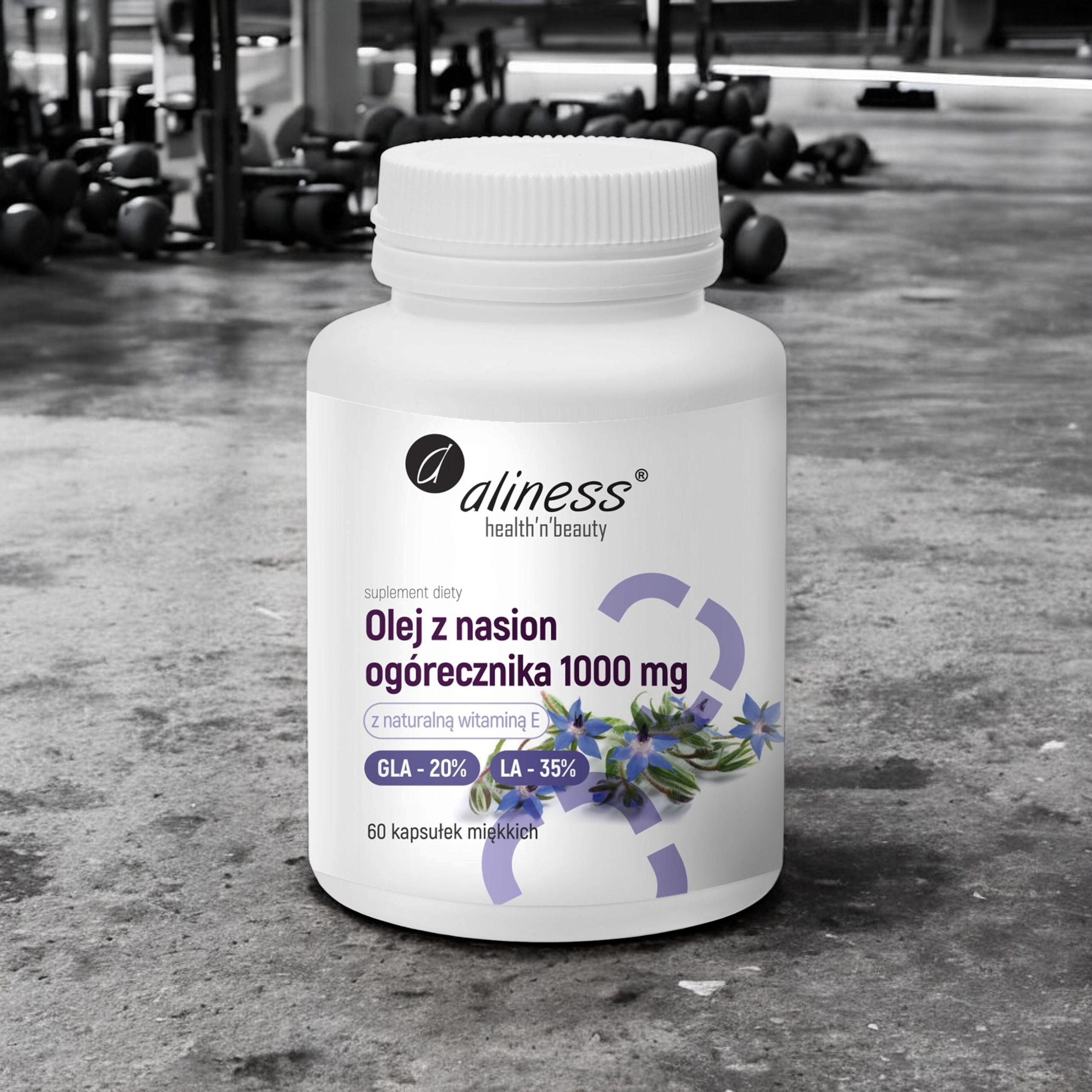 ALINESS - Olej z Nasion Ogórecznika 20%/35% 1000mg - 60caps. x2