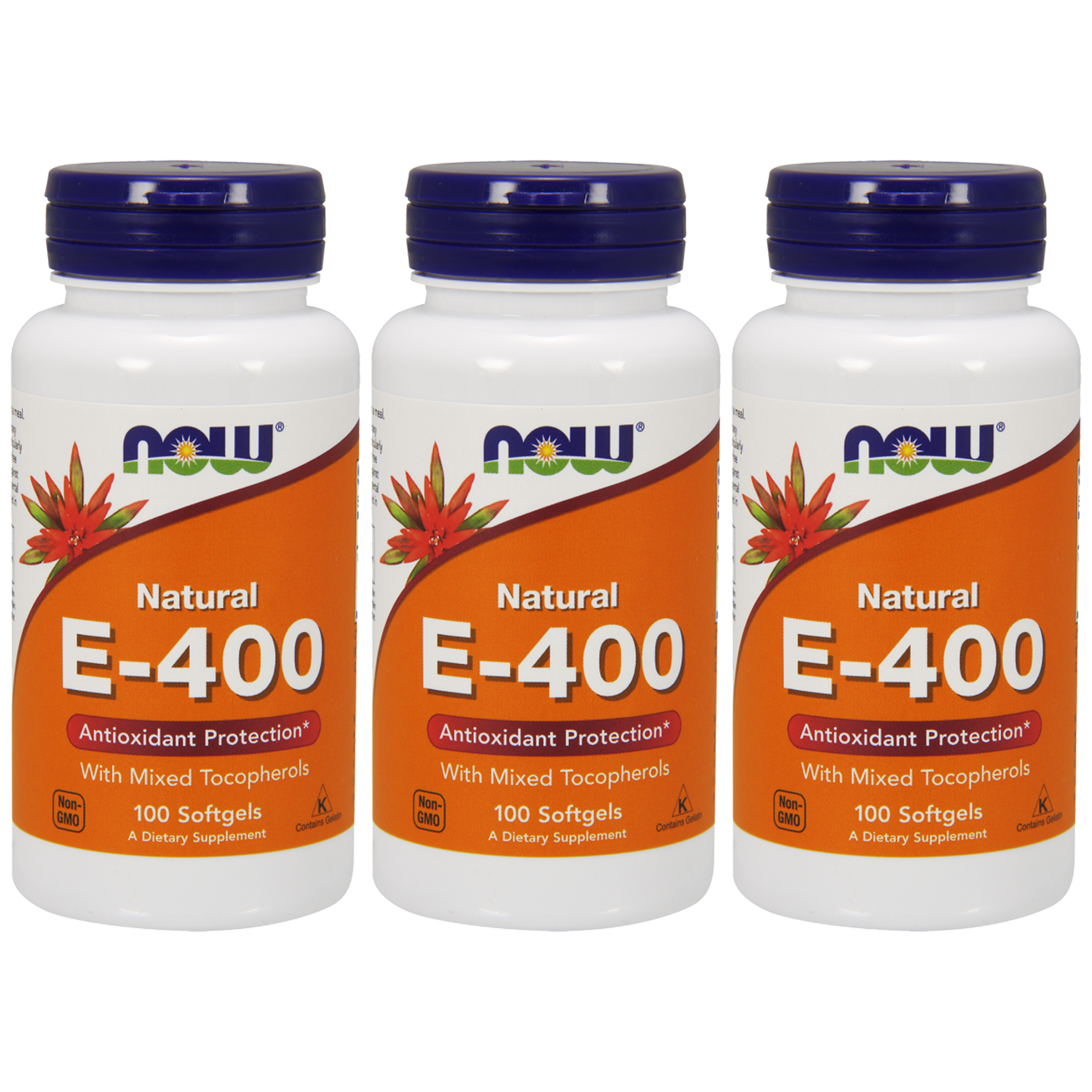 NOW Vitamin E-400 MT - 3x 100softgels