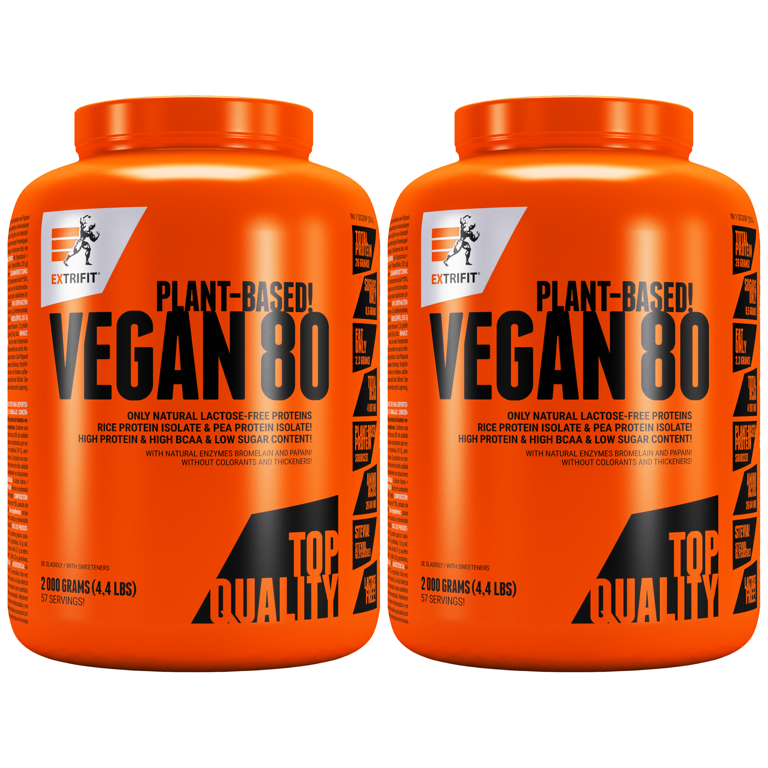 EXTRIFIT Vegan 80 - 2x 2000g
