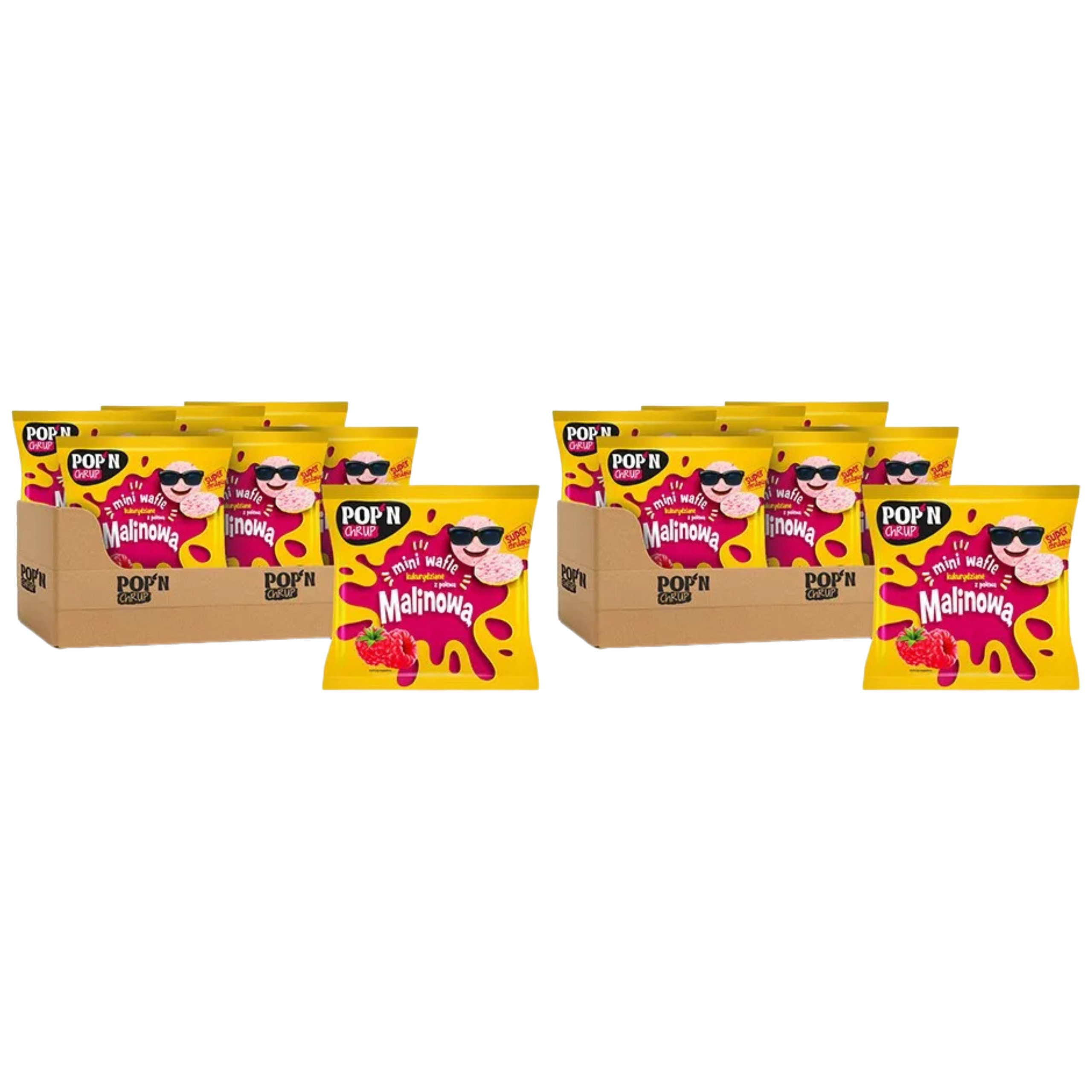 SANTE - POP'N CHRUP Mini Wafle Kukurydziane - 30x 2x 35g - Raspberry