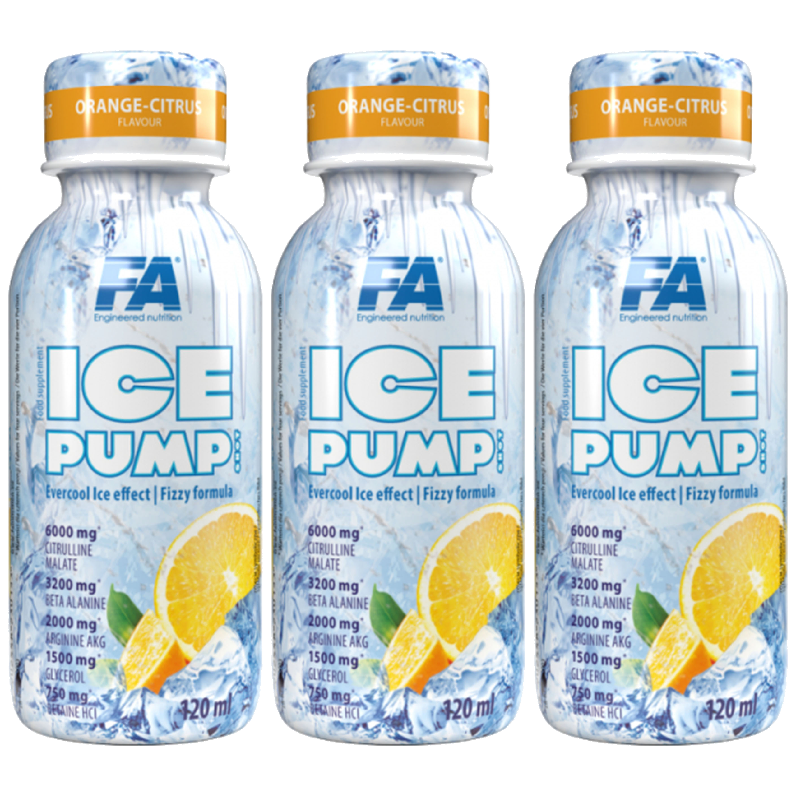 FITNESS AUTHORITY Ice Pump Shot - 3x 120ml