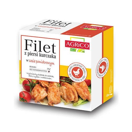 AGRICO Filet z Piersi Kurczaka w sosie Pomidorowym - 2x 160g