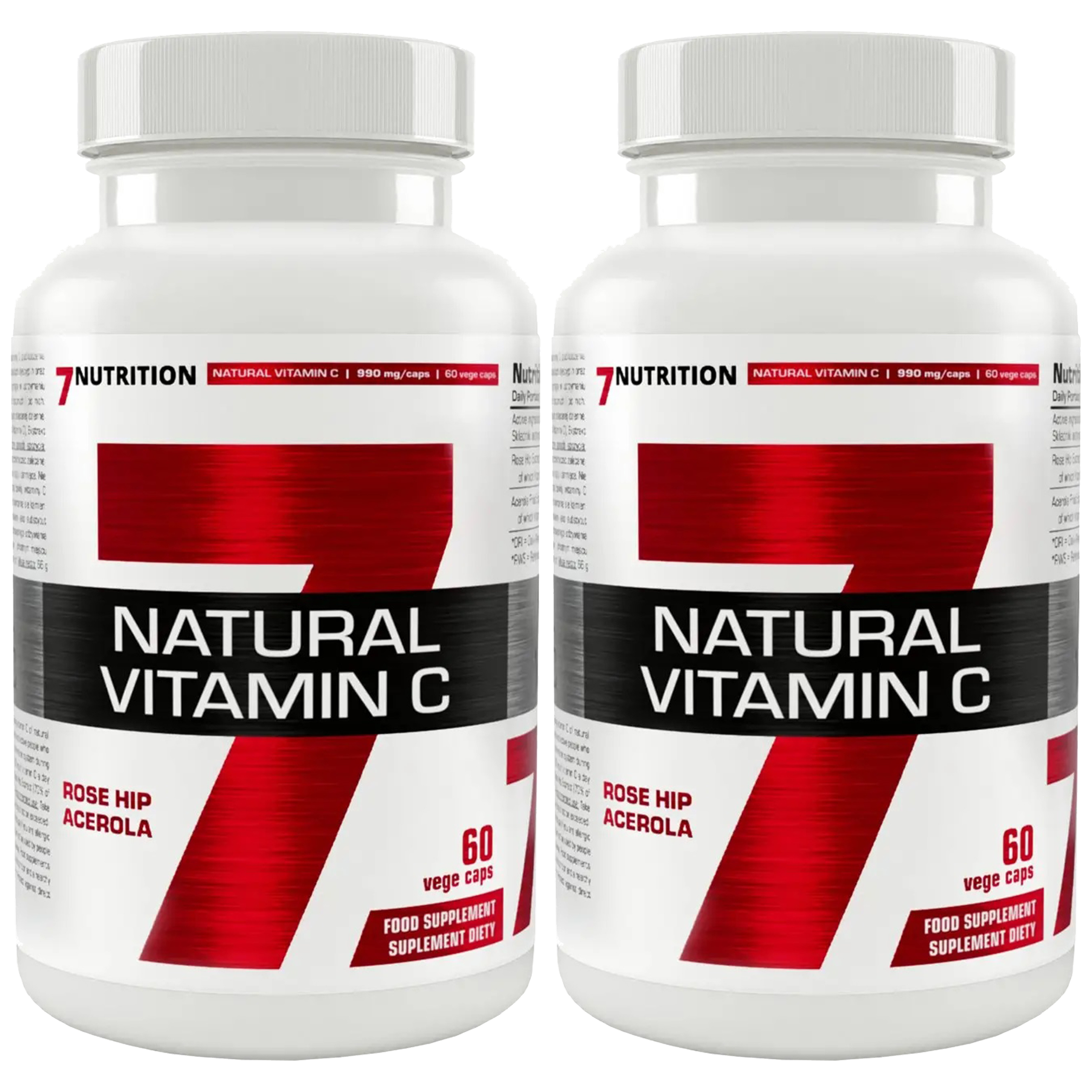 7 NUTRITION Natural Vitamin C - 2x 60vcaps