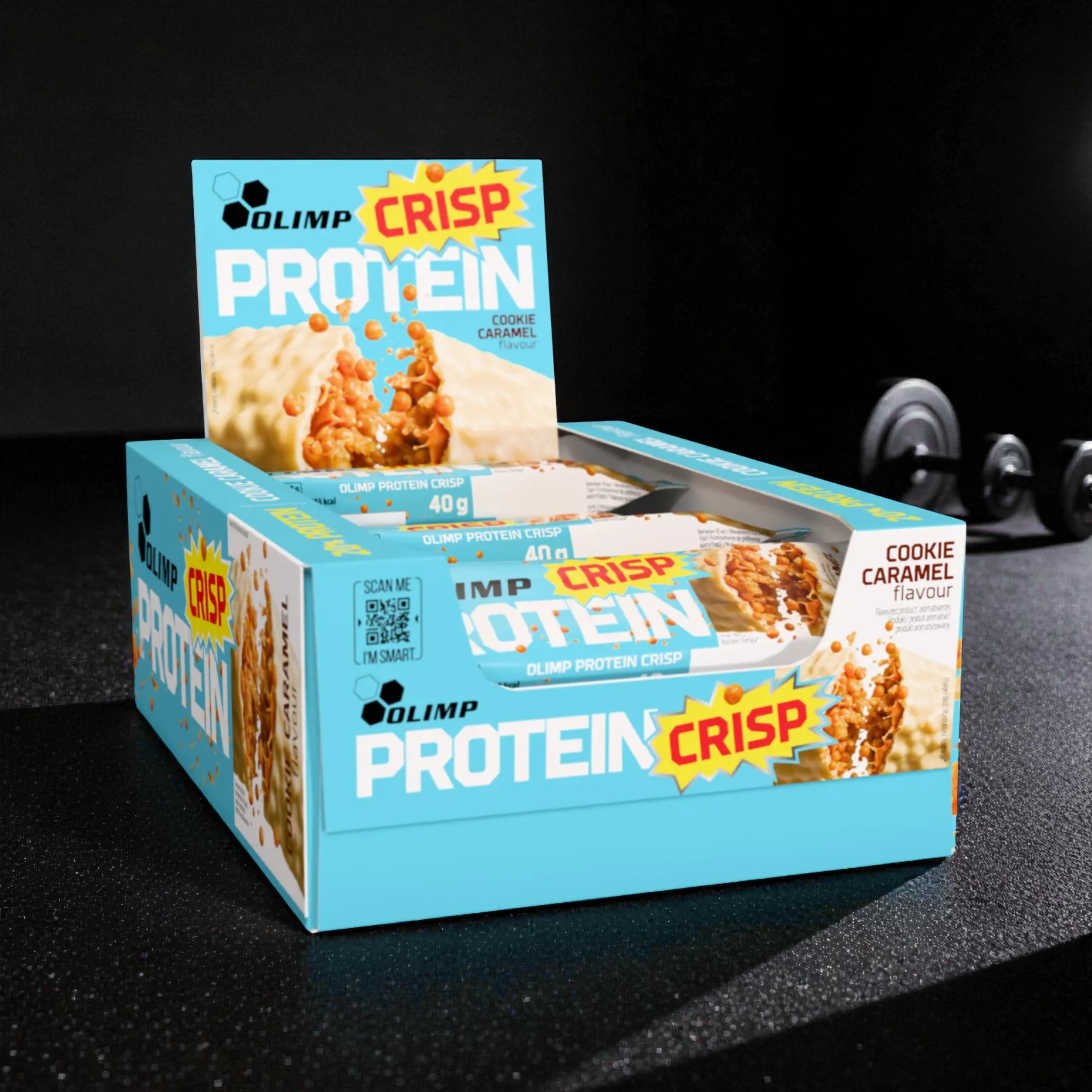 OLIMP - Protein Crisp Bar - 20x 3x 40g - Cookie Caramel
