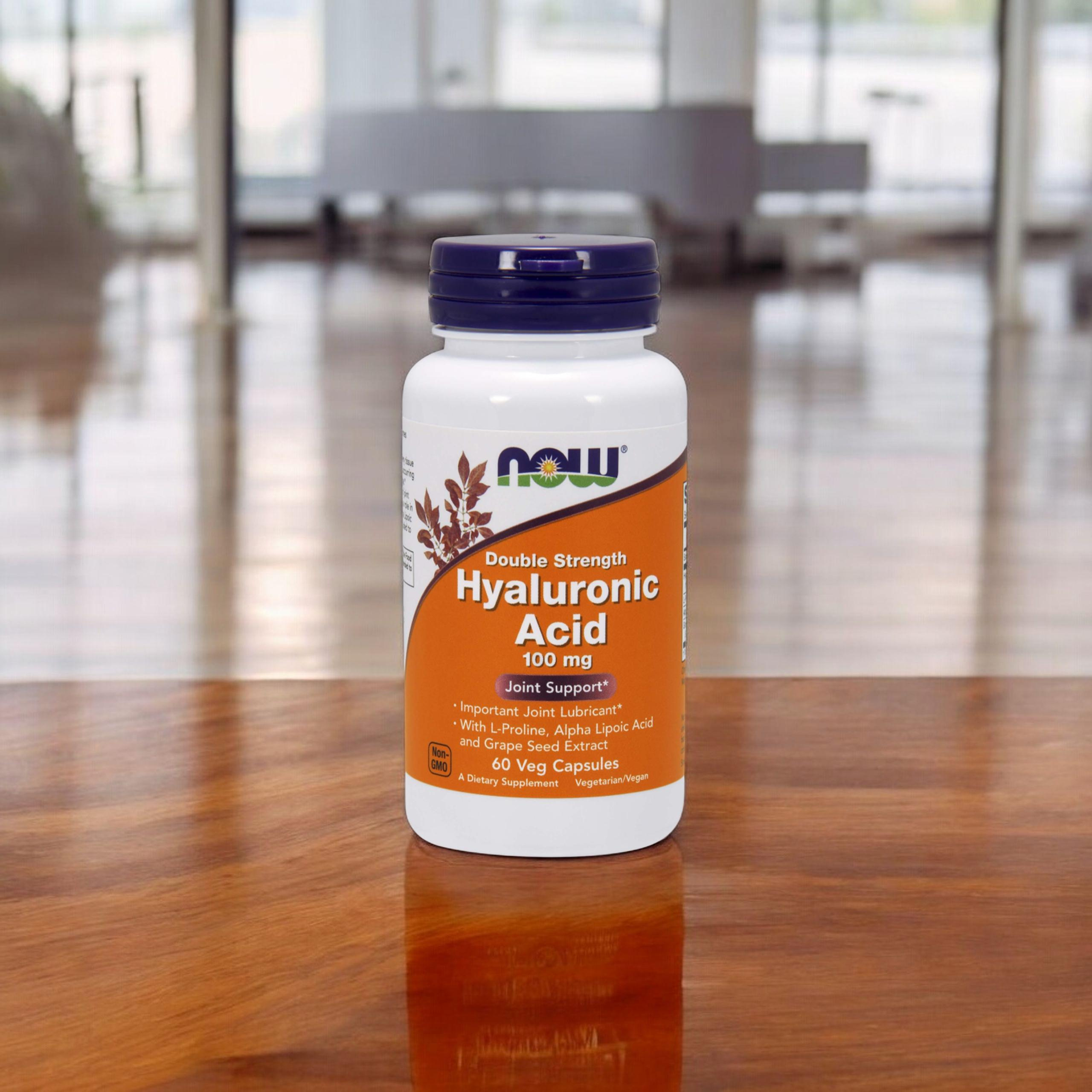 NOW Hyaluronic Acid 100mg - 3x 60vcaps.