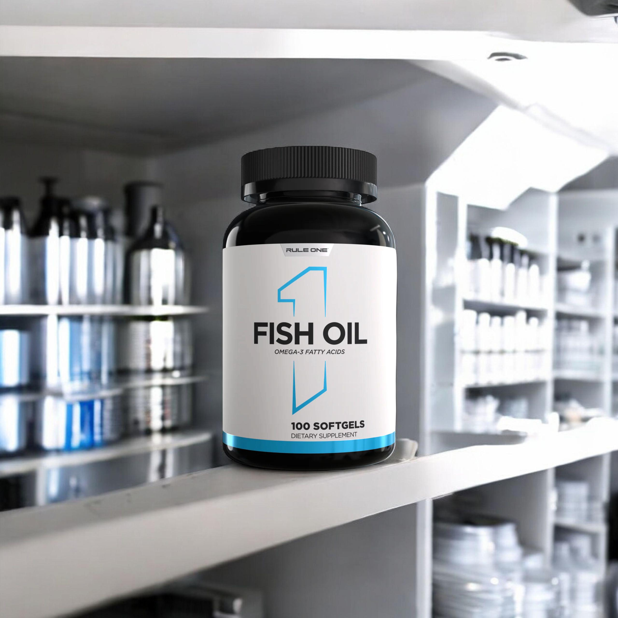 RULE 1 - R1 Fish Oil Omega 3 Fatty Acids - 3x 100softgels.