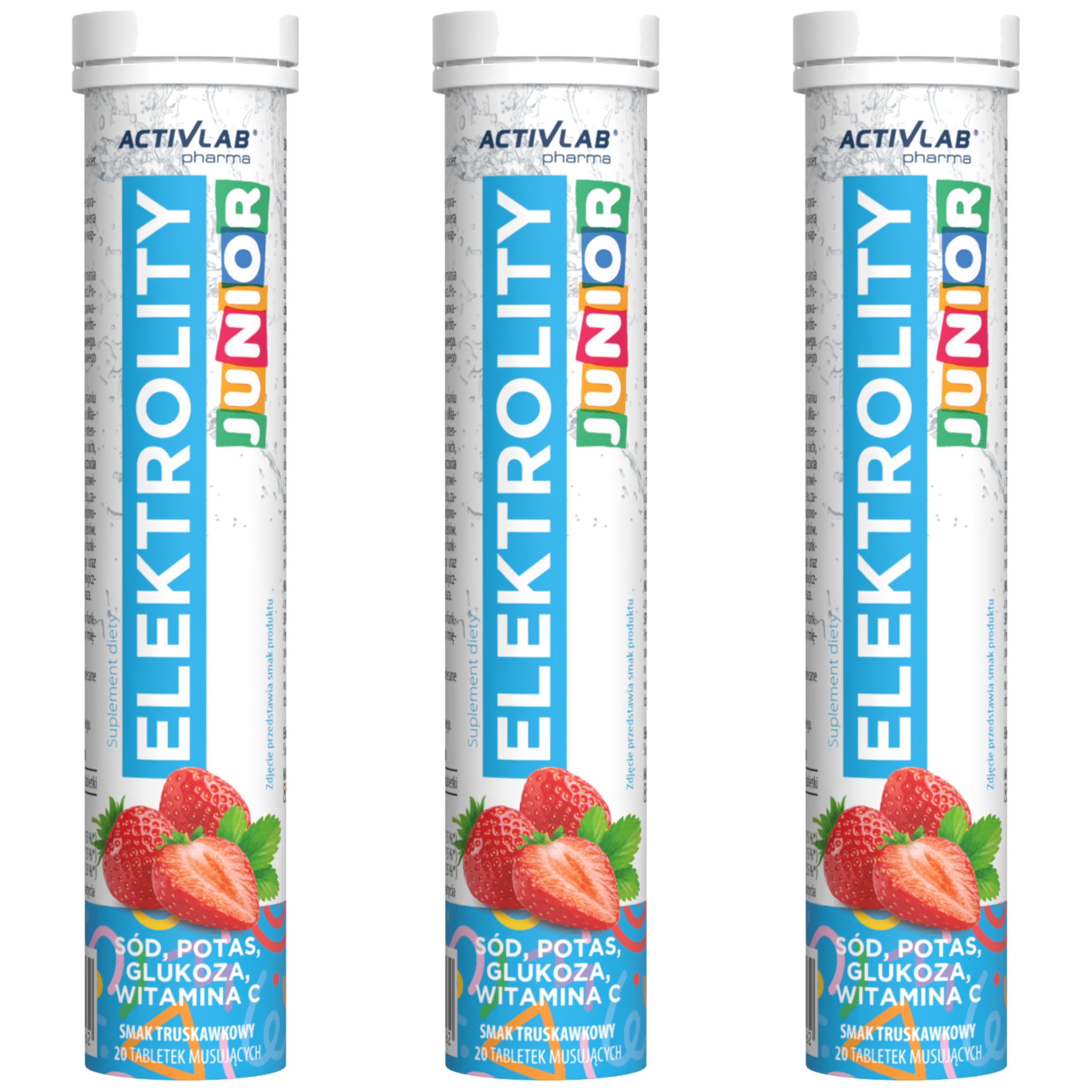 ACTIVLAB PHARMA - Elektrolity Junior - 20tabs - 3x Strawberry