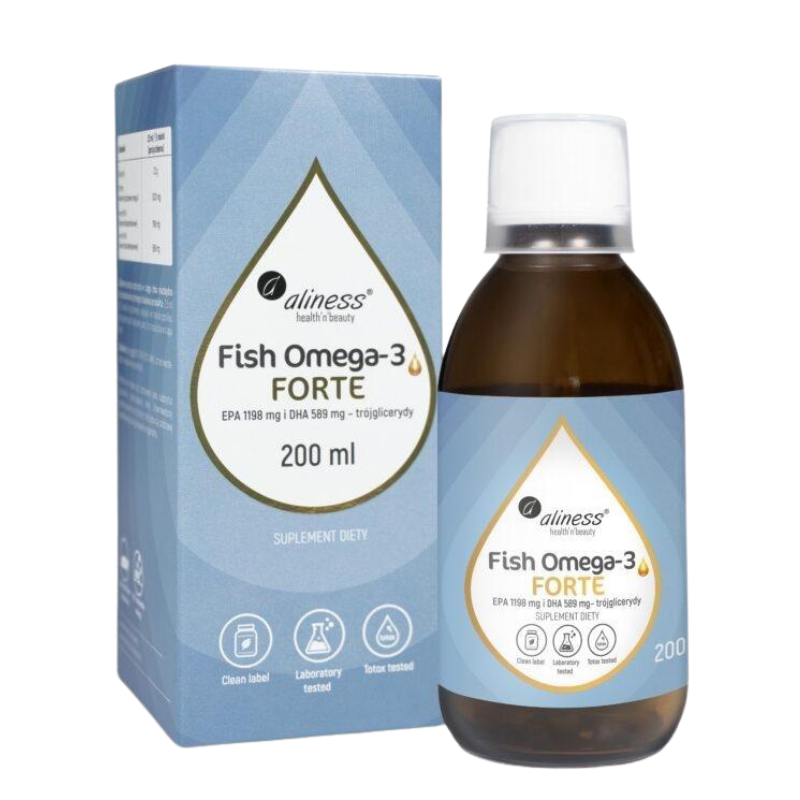 ALINESS - Fish Omega 3 Forte EPA 500mg DHA 250mg - 2x 200ml