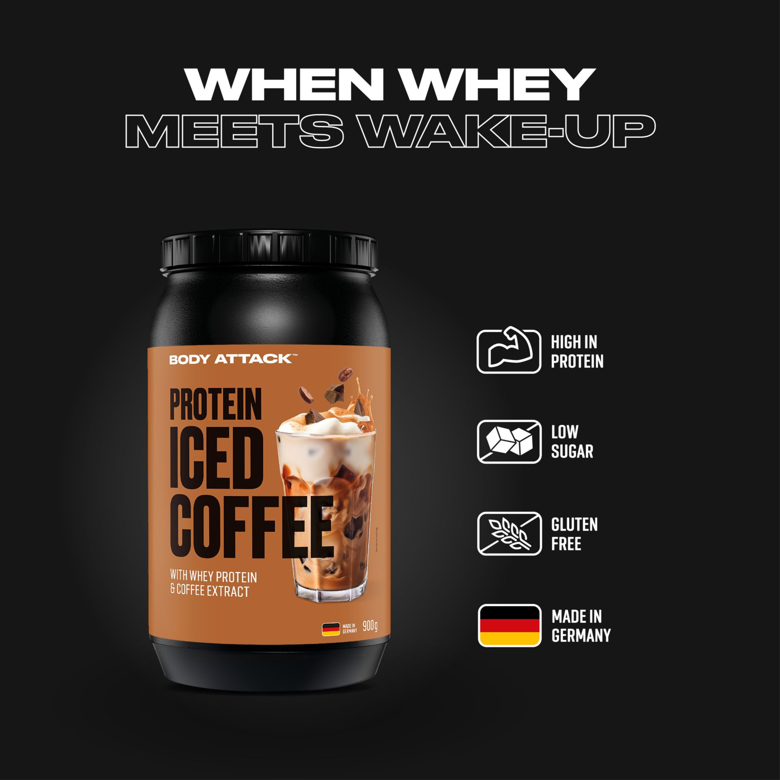 BODY ATTACK - Protein Iced Coffee - 3x 900g