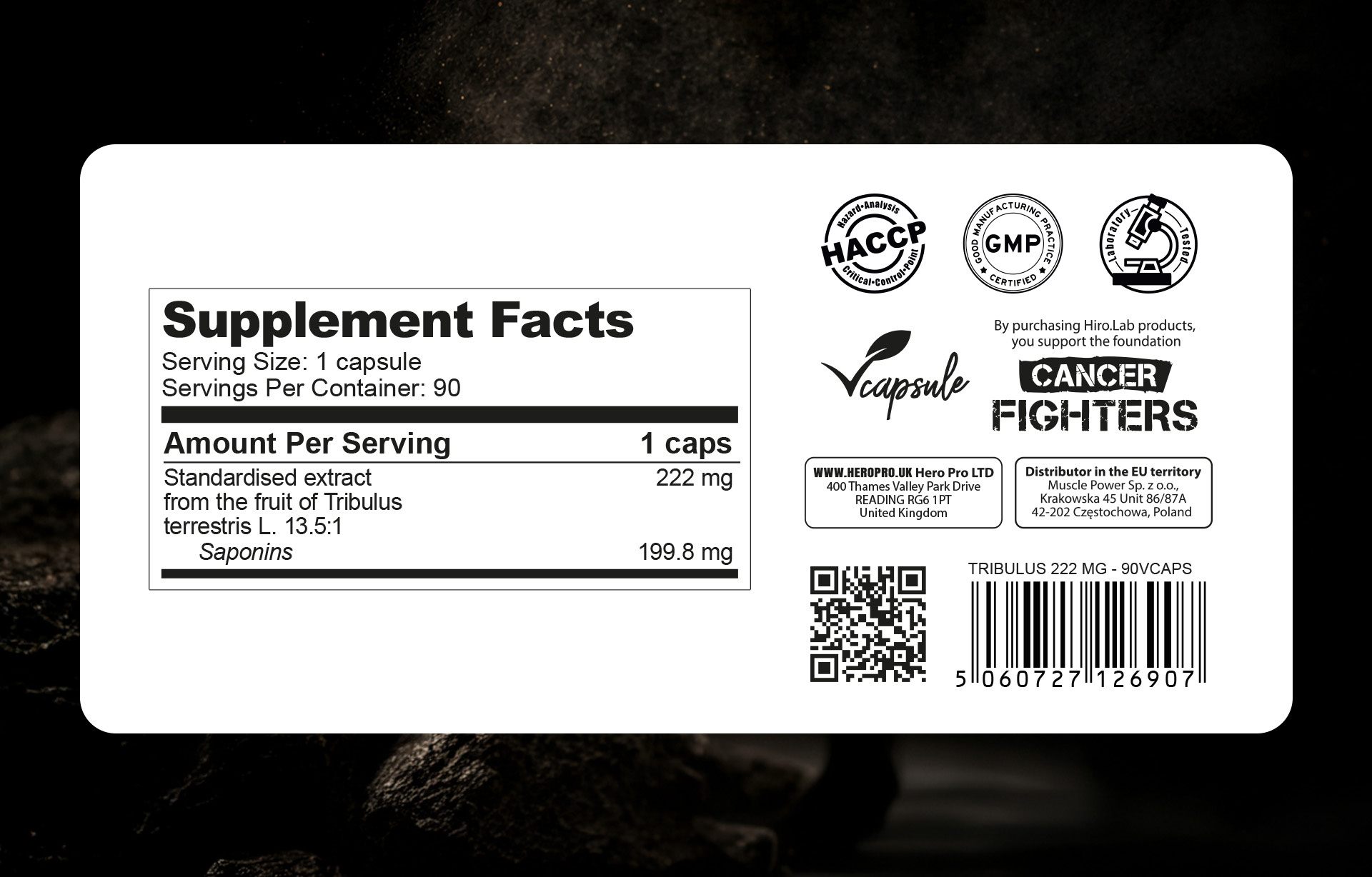 HIRO.LAB Tribulus 222mg - 2x 90vcaps